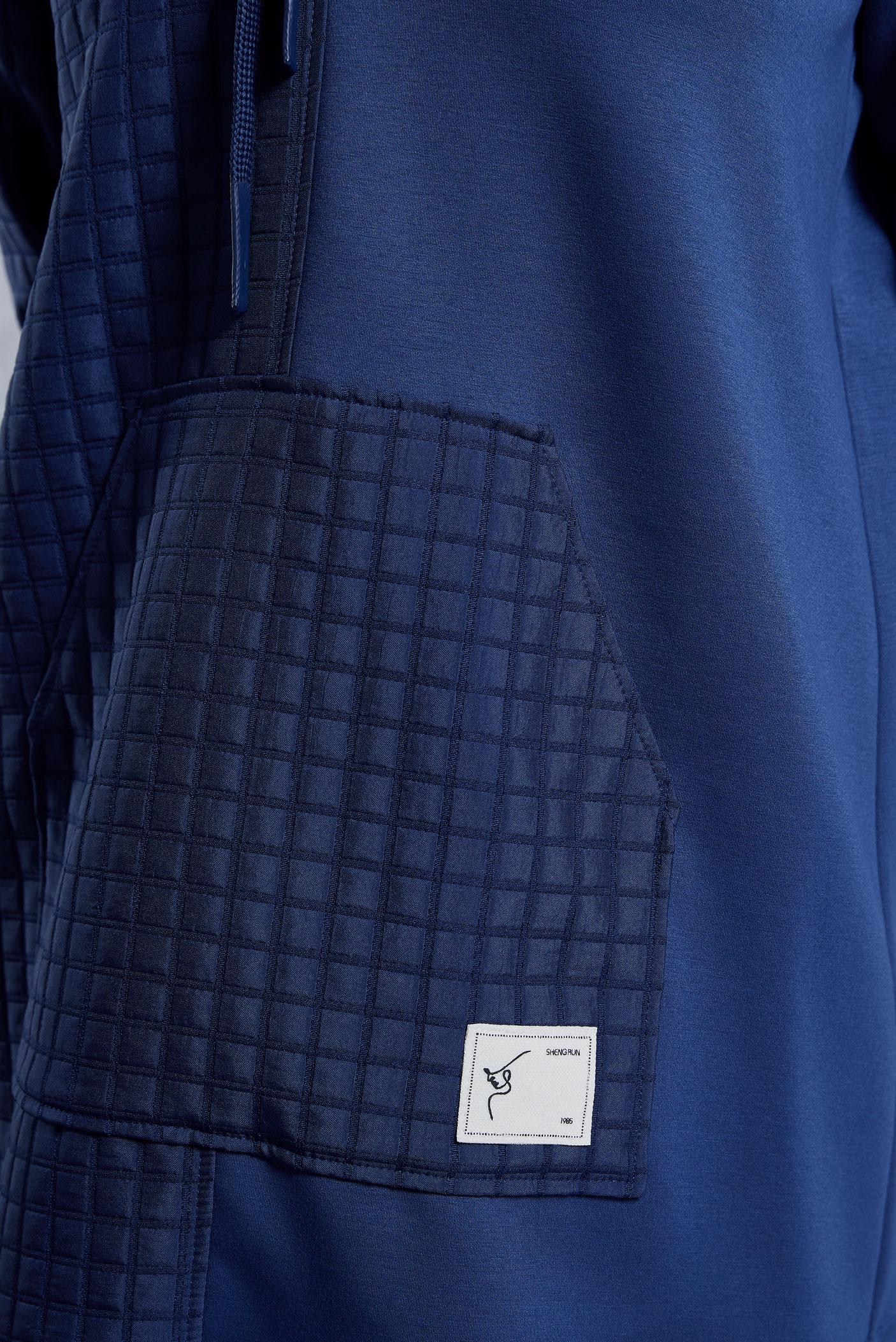 Hijab clothing NAVY BLUE HOODED TRACKSUIT TUNIC 45039