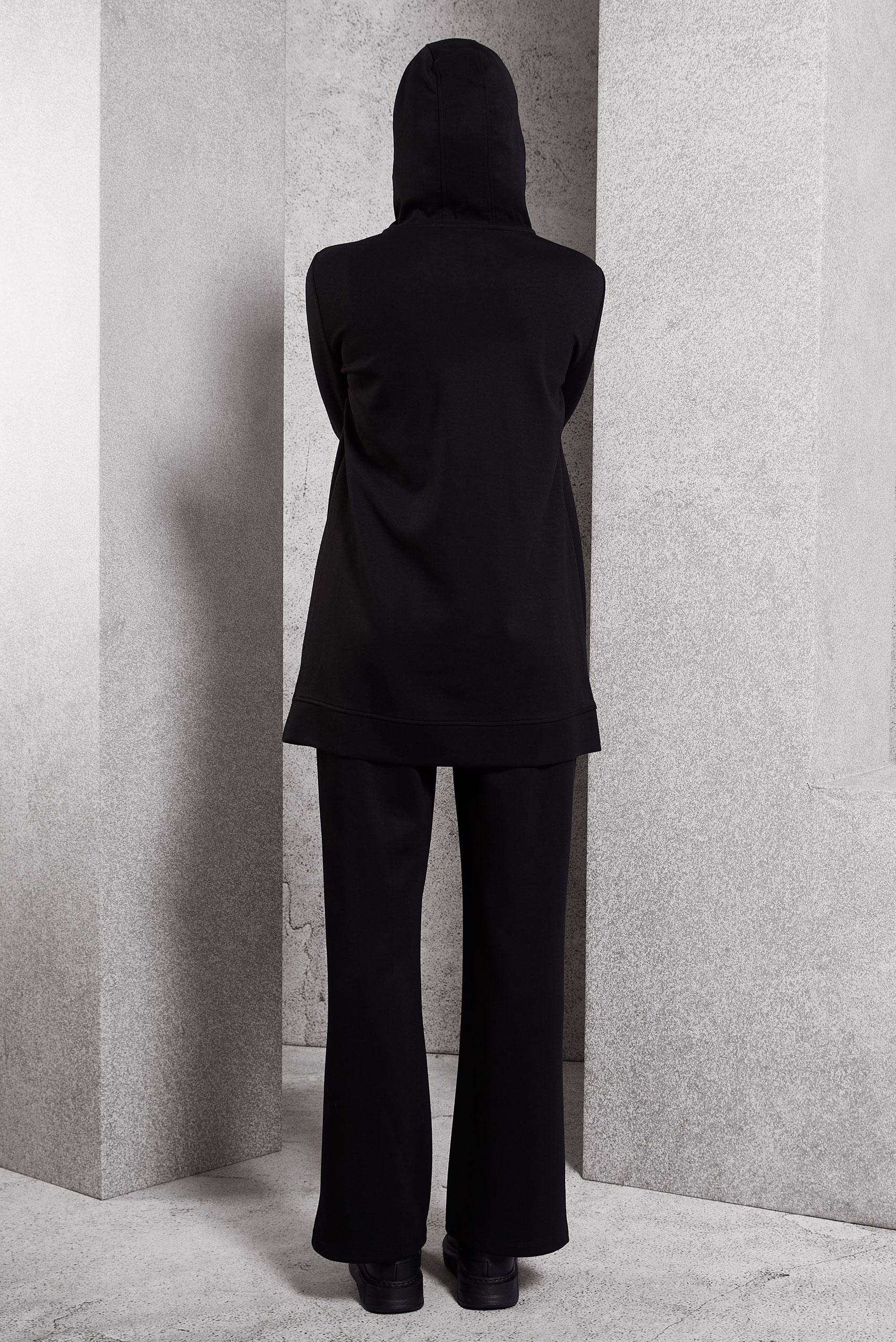 Vêtements hijab NOIR ENSEMBLE DE SURVÊTEMENT À CAPUCHE 45040