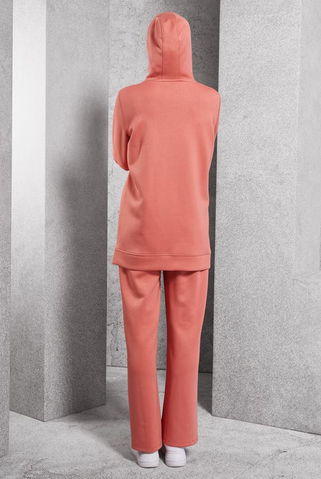 Vêtements hijab POUDRE ENSEMBLE DE SURVÊTEMENT À CAPUCHE 45040 - ALVİNA