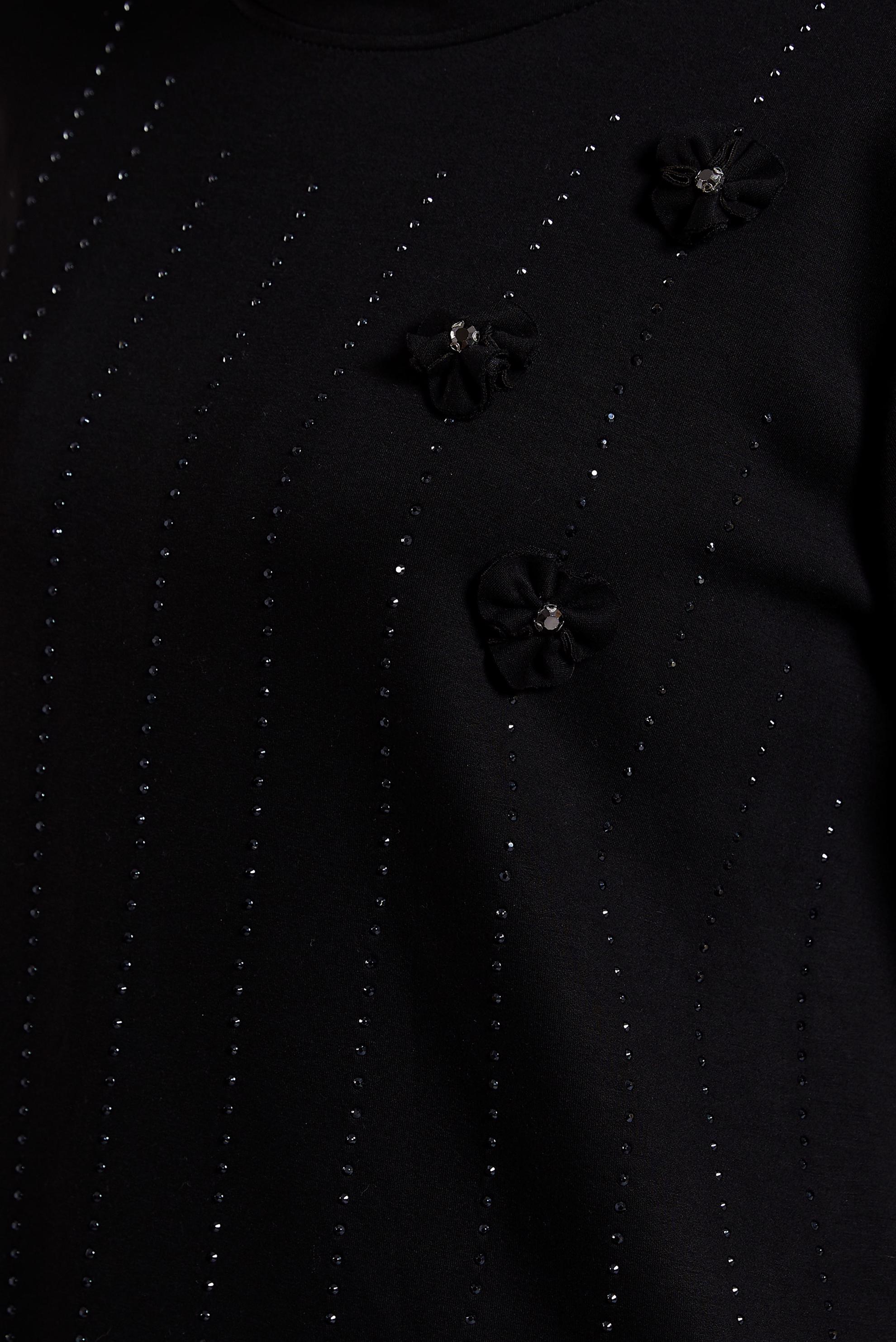 Vêtements hijab NOIR ENSEMBLE DE SURVÊTEMENT AVEC DÉTAIL DE BIJOUX 45041