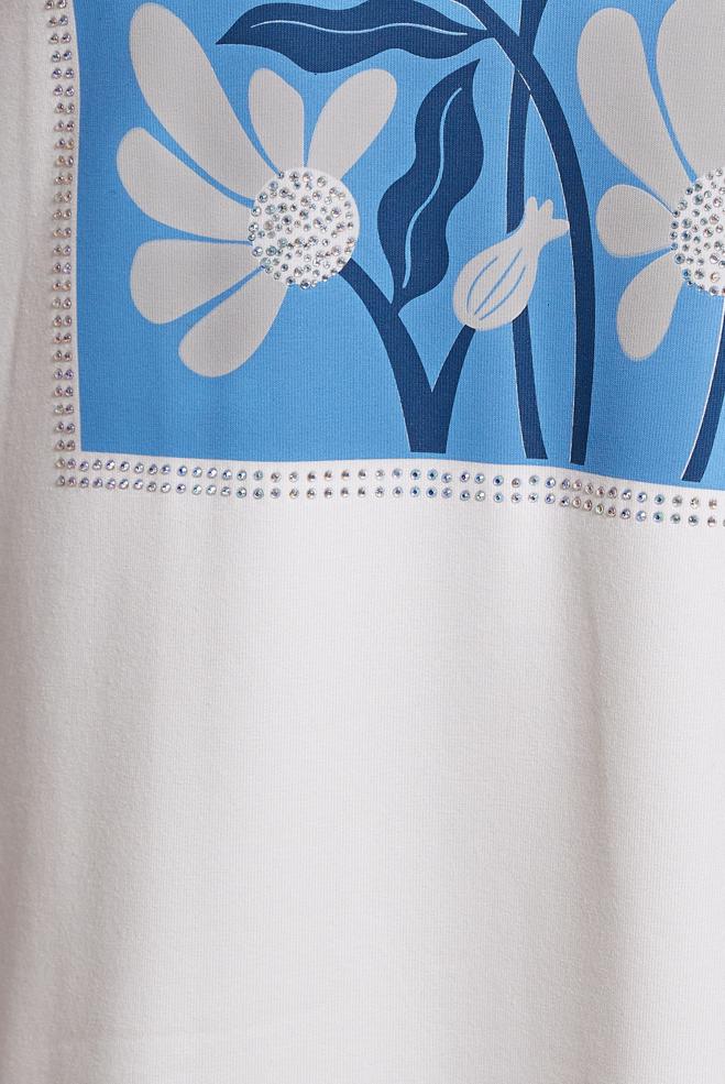 Hijab clothing WHITE PRINTED TRACKSUIT TUNIC 45042 - ALVİNA