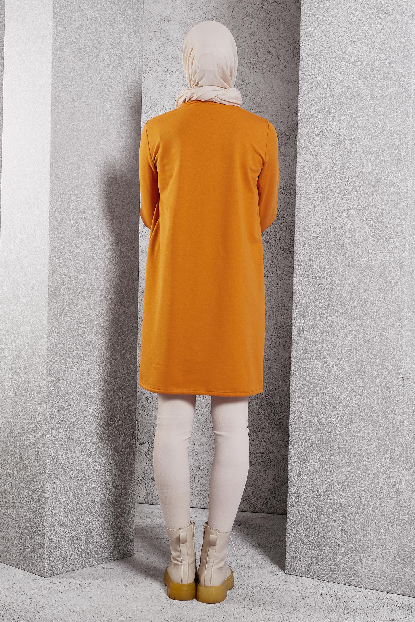 Hijab clothing YELLOW PRINTED TRACKSUIT TUNIC 45042