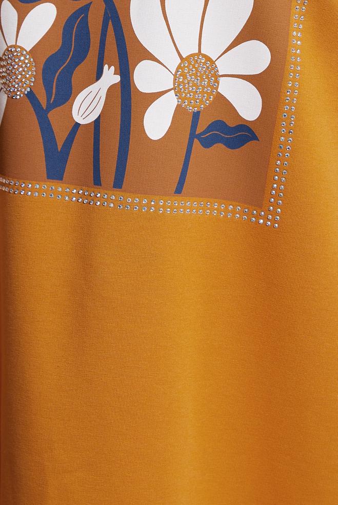 Hijab clothing YELLOW PRINTED TRACKSUIT TUNIC 45042 - ALVİNA