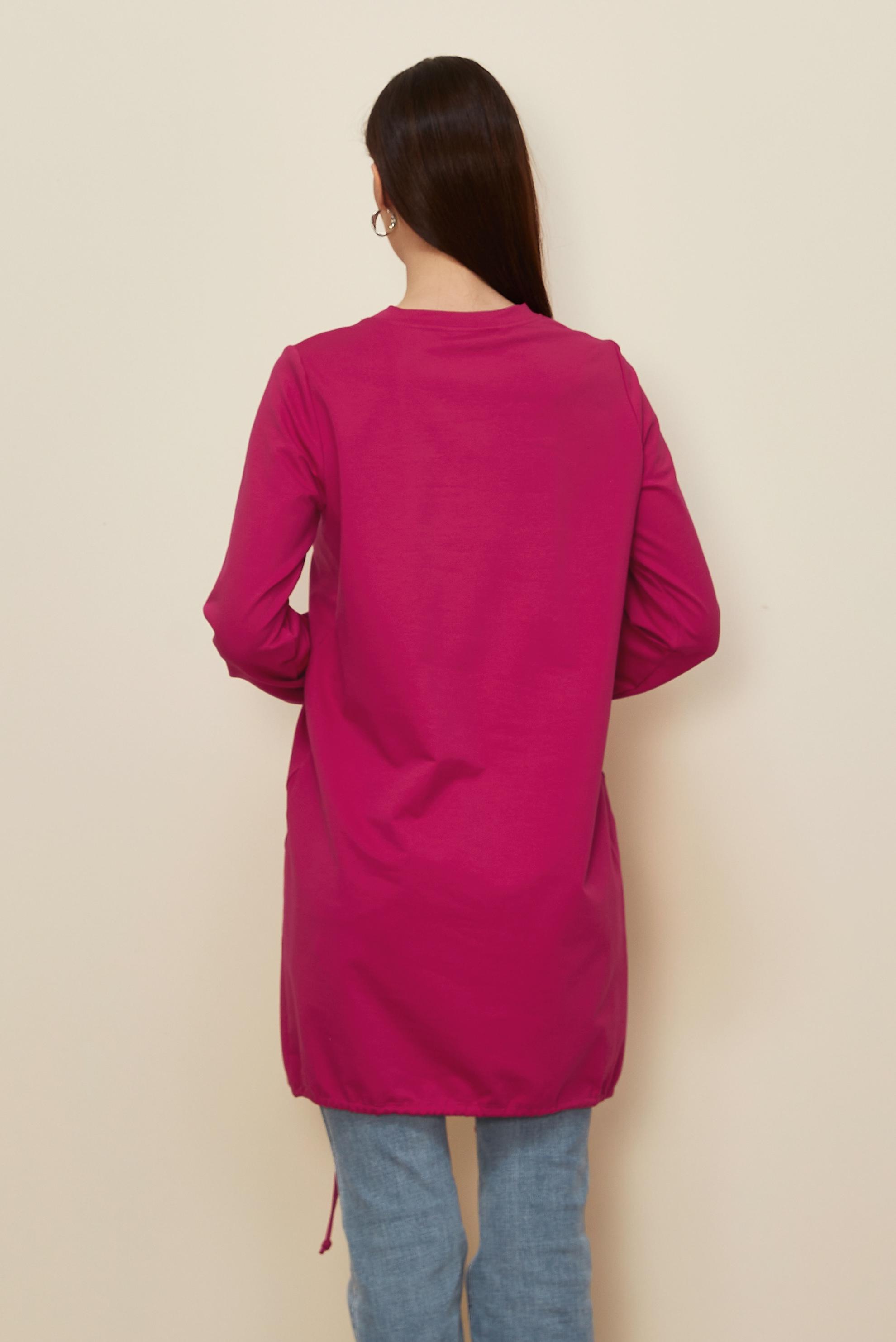 Vêtements hijab FUCHSIA TUNIQUE DE SURVÊTEMENT IMPRIMÉE 45042