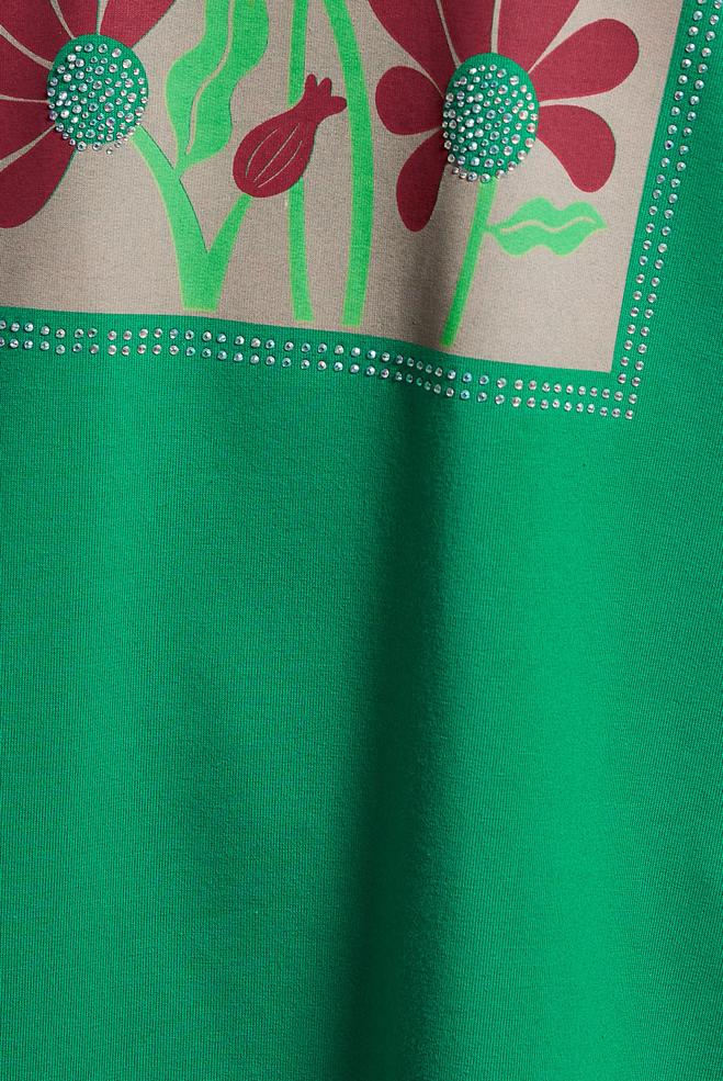 Hijab clothing GREEN PRINTED TRACKSUIT TUNIC 45042 - ALVİNA