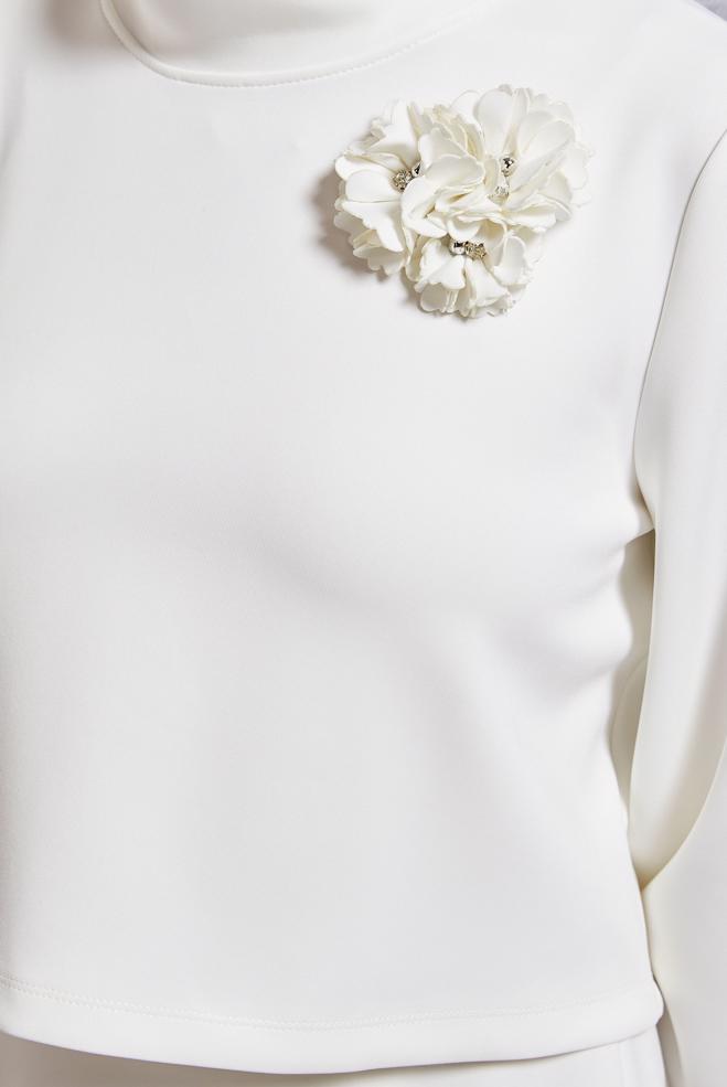 Vêtements hijab BLANC ENSEMBLE DE SURVÊTEMENT À JUPE 45054 - ALVİNA