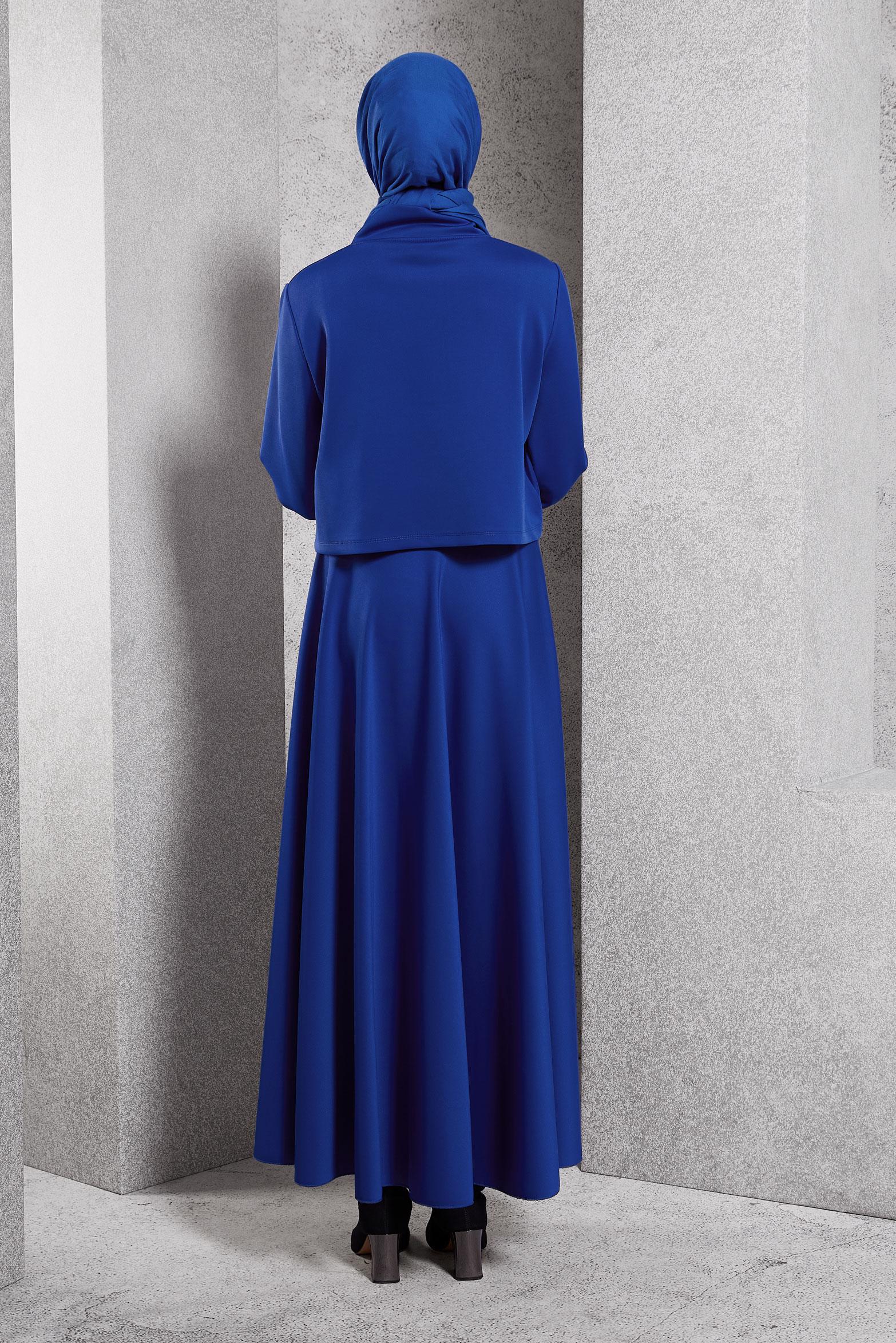 Vêtements hijab BLEU MARINE ENSEMBLE DE SURVÊTEMENT À JUPE 45054