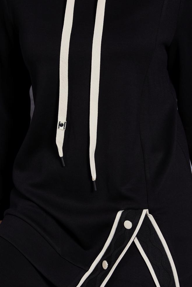 Vêtements hijab NOIR ENSEMBLE SURVÊTEMENT AVEC PANTALON 45055  - ALVİNA