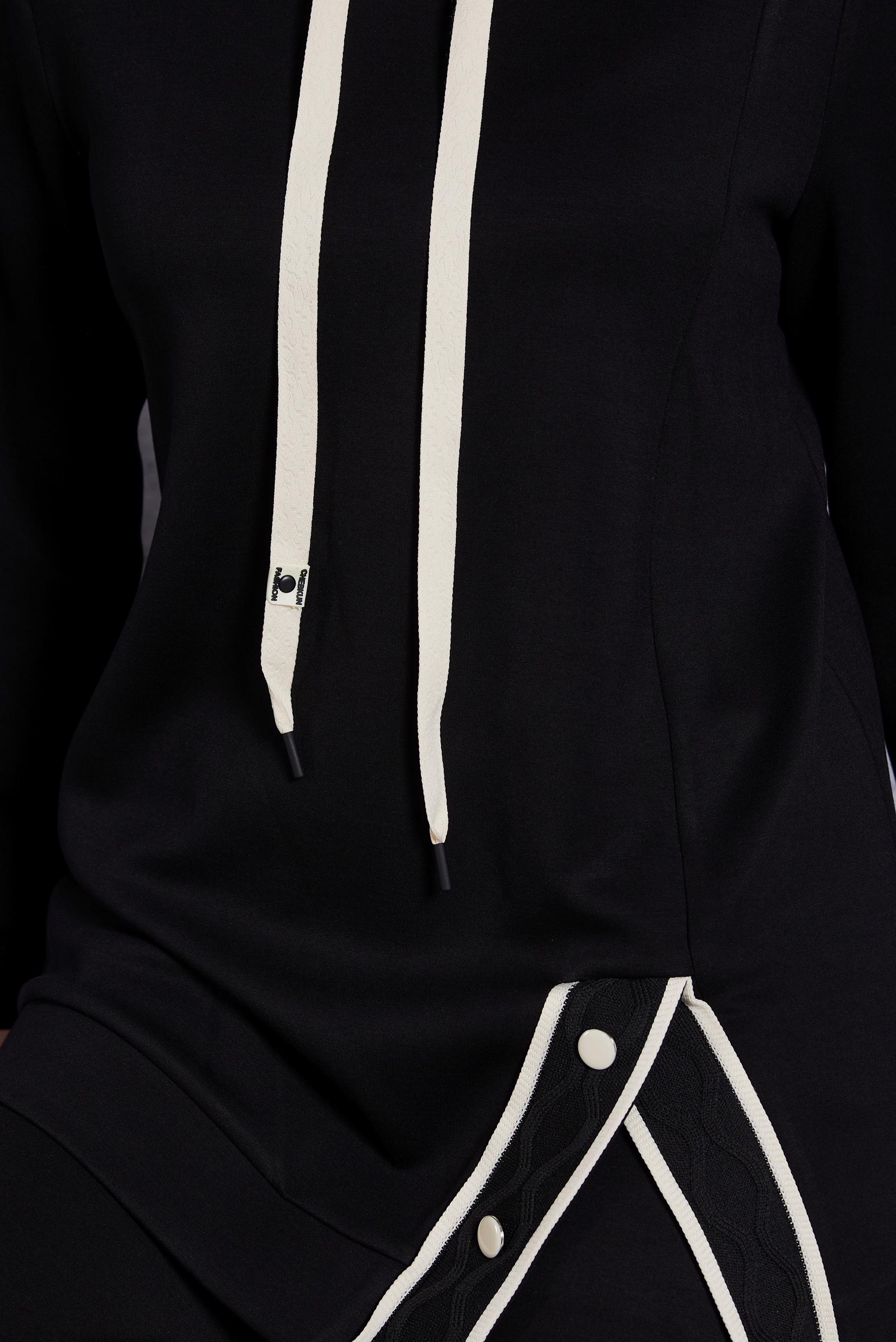 Vêtements hijab NOIR ENSEMBLE SURVÊTEMENT AVEC PANTALON 45055 