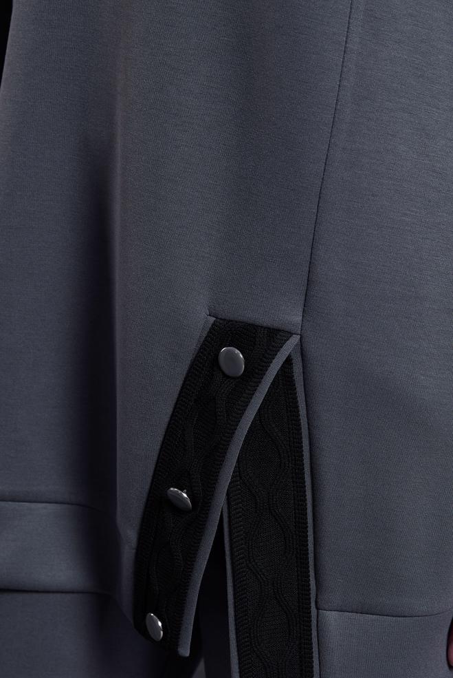 Vêtements hijab GRIS ENSEMBLE SURVÊTEMENT AVEC PANTALON 45055  - ALVİNA