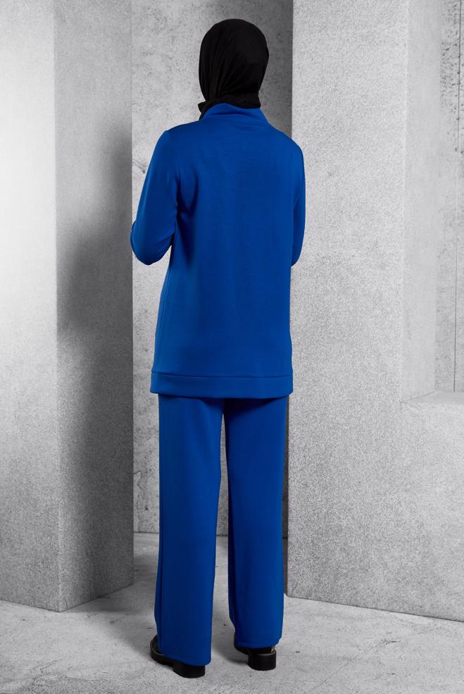 Vêtements hijab BLEU MARINE ENSEMBLE SURVÊTEMENT AVEC PANTALON 45055  - ALVİNA