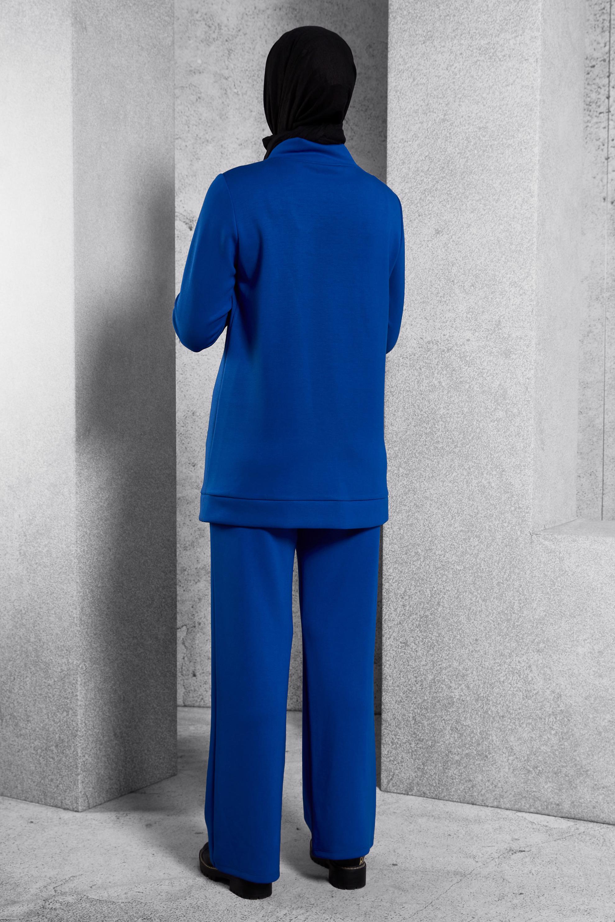 Vêtements hijab BLEU MARINE ENSEMBLE SURVÊTEMENT AVEC PANTALON 45055 