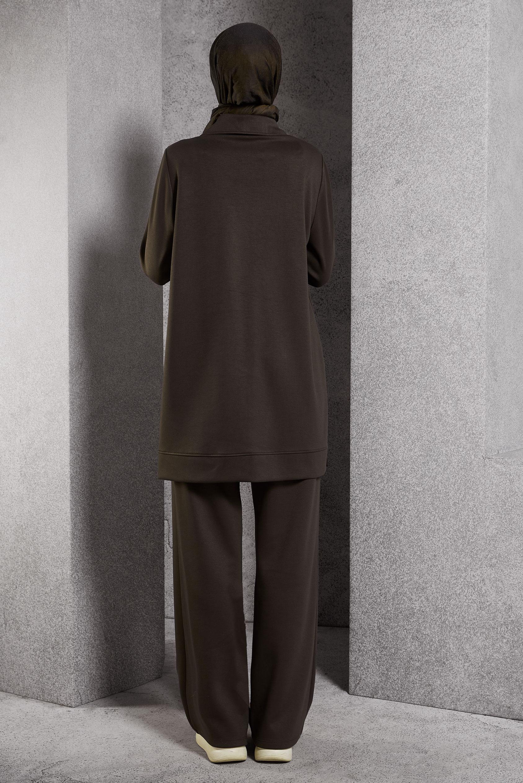 Vêtements hijab BRUN ENSEMBLE SURVÊTEMENT AVEC PANTALON 45064