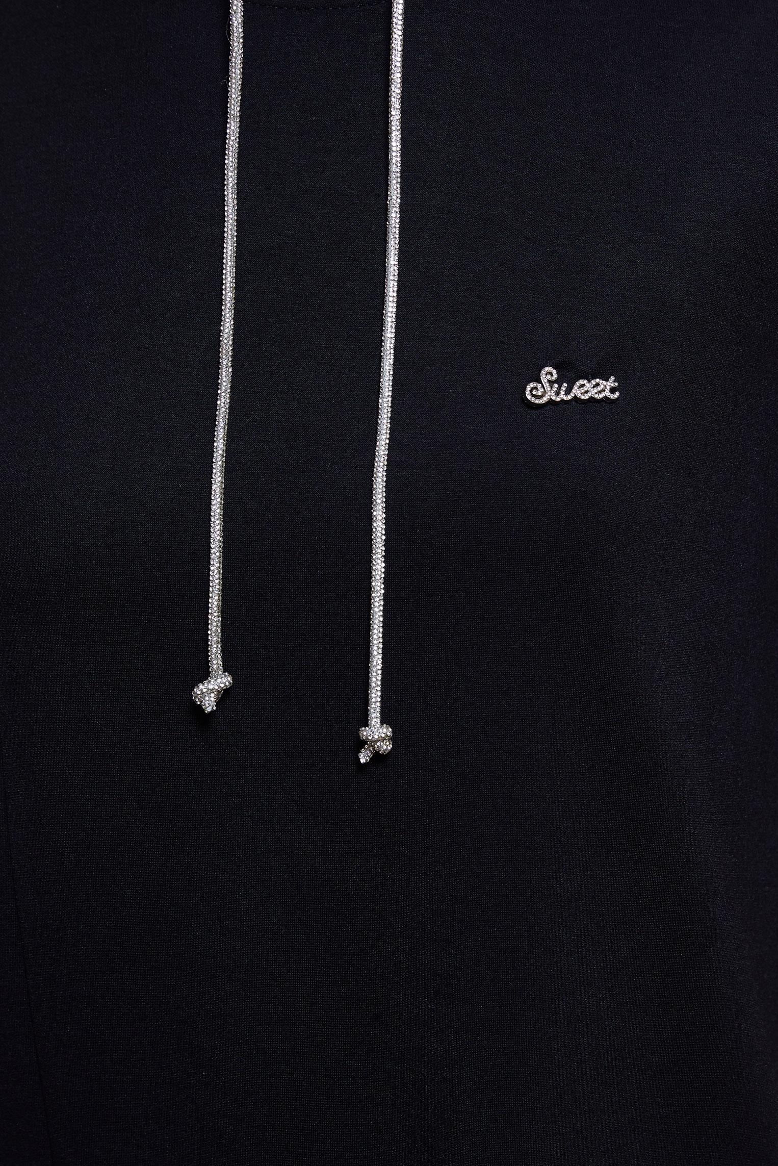 Tesettür giyim SİYAH FERMUAR DETAYLI EŞOFMAN TUNİK 45093