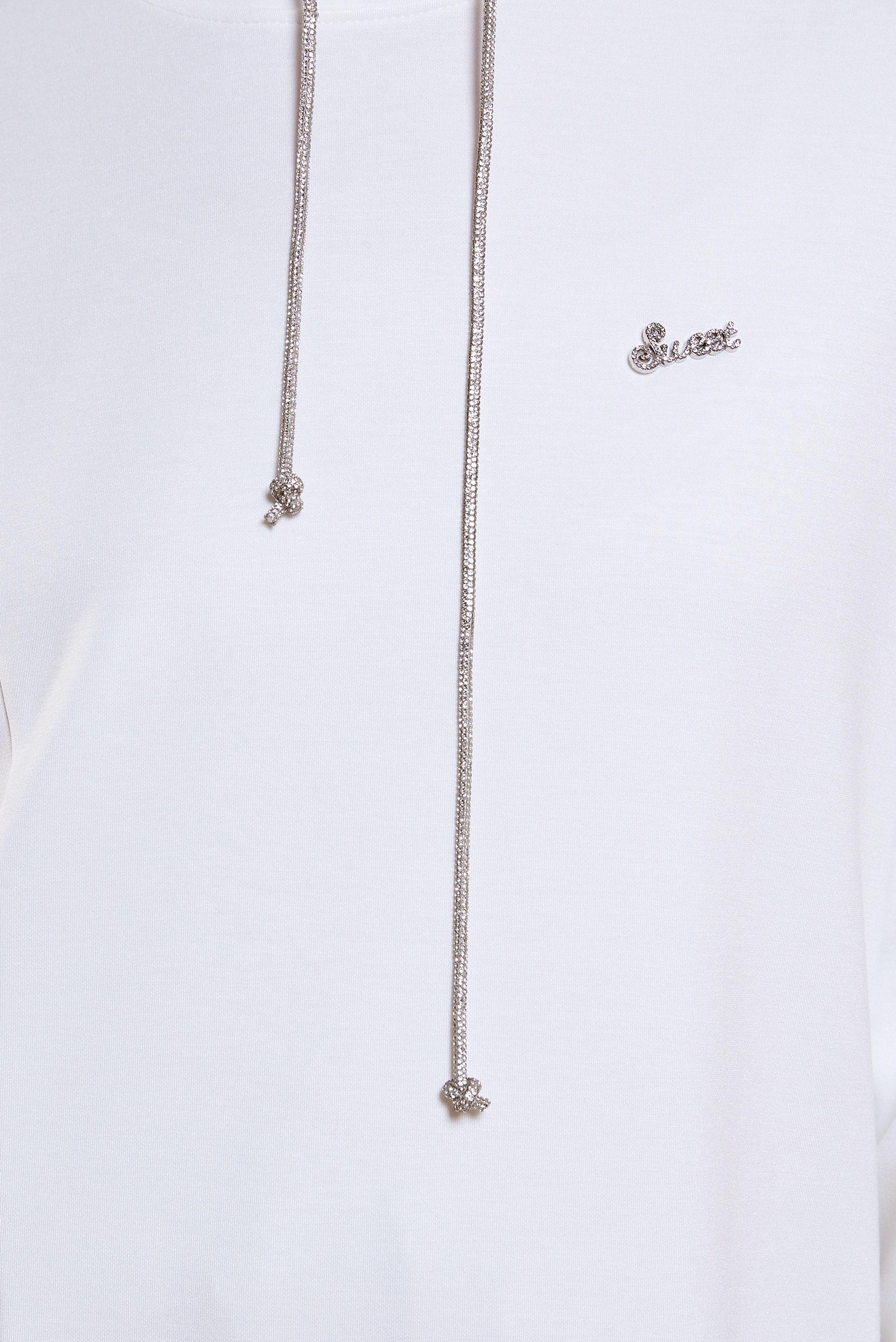 Tesettür giyim BEYAZ FERMUAR DETAYLI EŞOFMAN TUNİK 45093