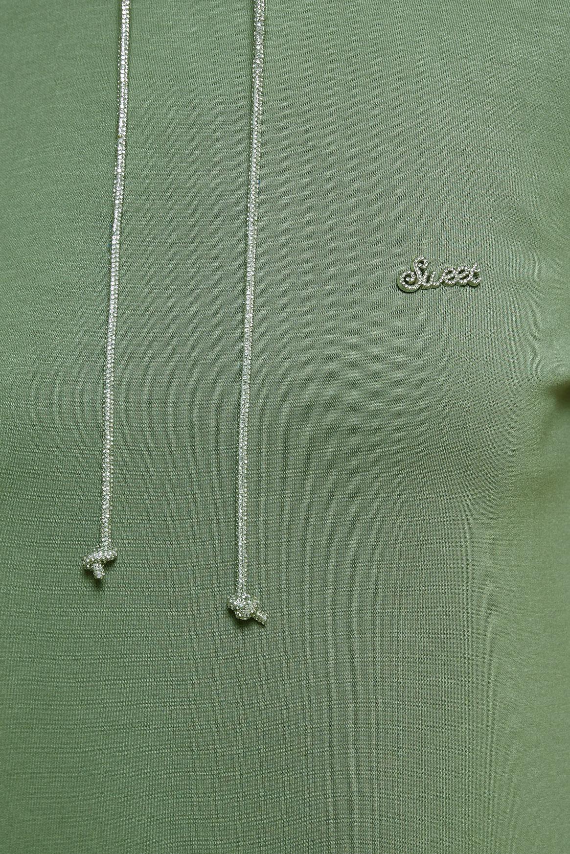 Tesettür giyim HAKİ FERMUAR DETAYLI EŞOFMAN TUNİK 45093