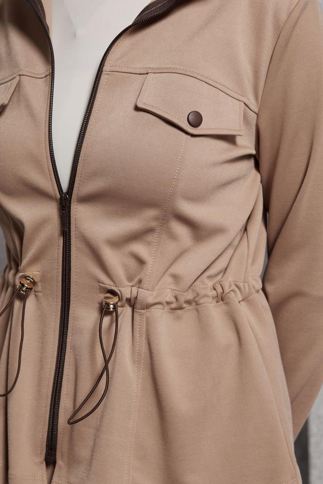 Vêtements hijab BEIGE COMBINAISON DE SURVÊTEMENT À JUPE 45097 - ALVİNA