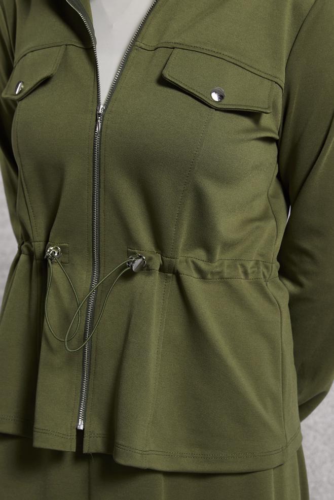 Vêtements hijab KAKI COMBINAISON DE SURVÊTEMENT À JUPE 45097 - ALVİNA