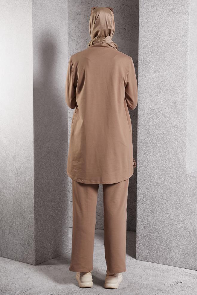 Vêtements hijab VISON ENSEMBLE SURVÊTEMENT AVEC PANTALON 45098 - ALVİNA