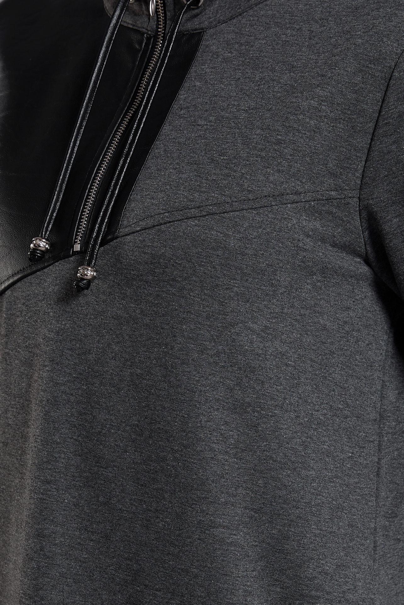 Vêtements hijab GRIS ROBE DE SURVÊTEMENT À COL FERMÉ À GLISSIÈRE 45099