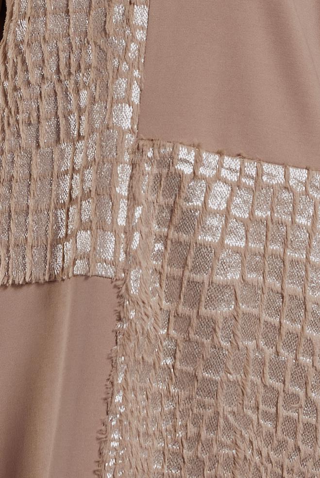 Vêtements hijab BRUN TUNIQUE DE SURVÊTEMENT À MOTIFS 45110 - ALVİNA