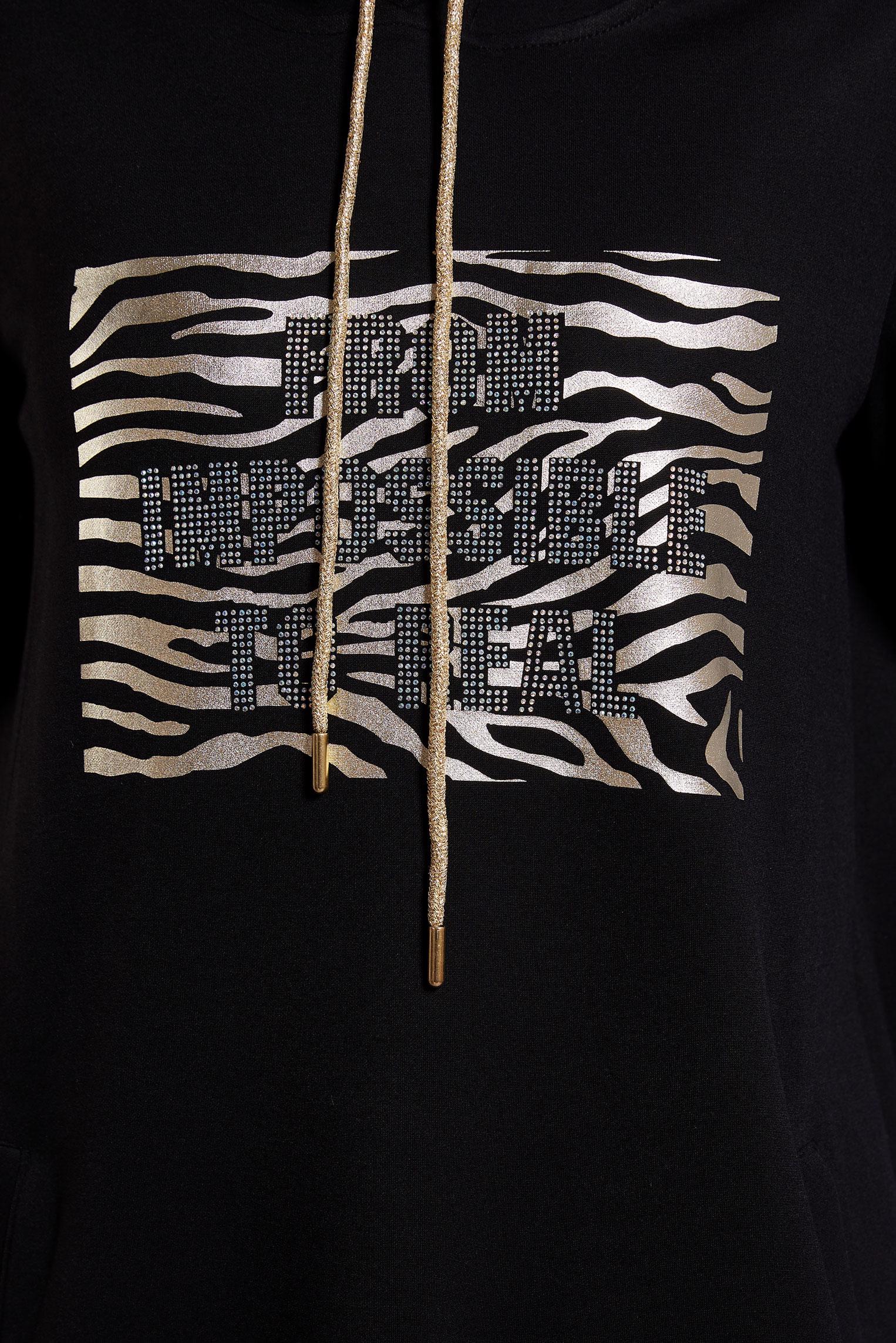 Vêtements hijab NOIR TUNIQUE DE SURVÊTEMENT IMPRIMÉE 45111