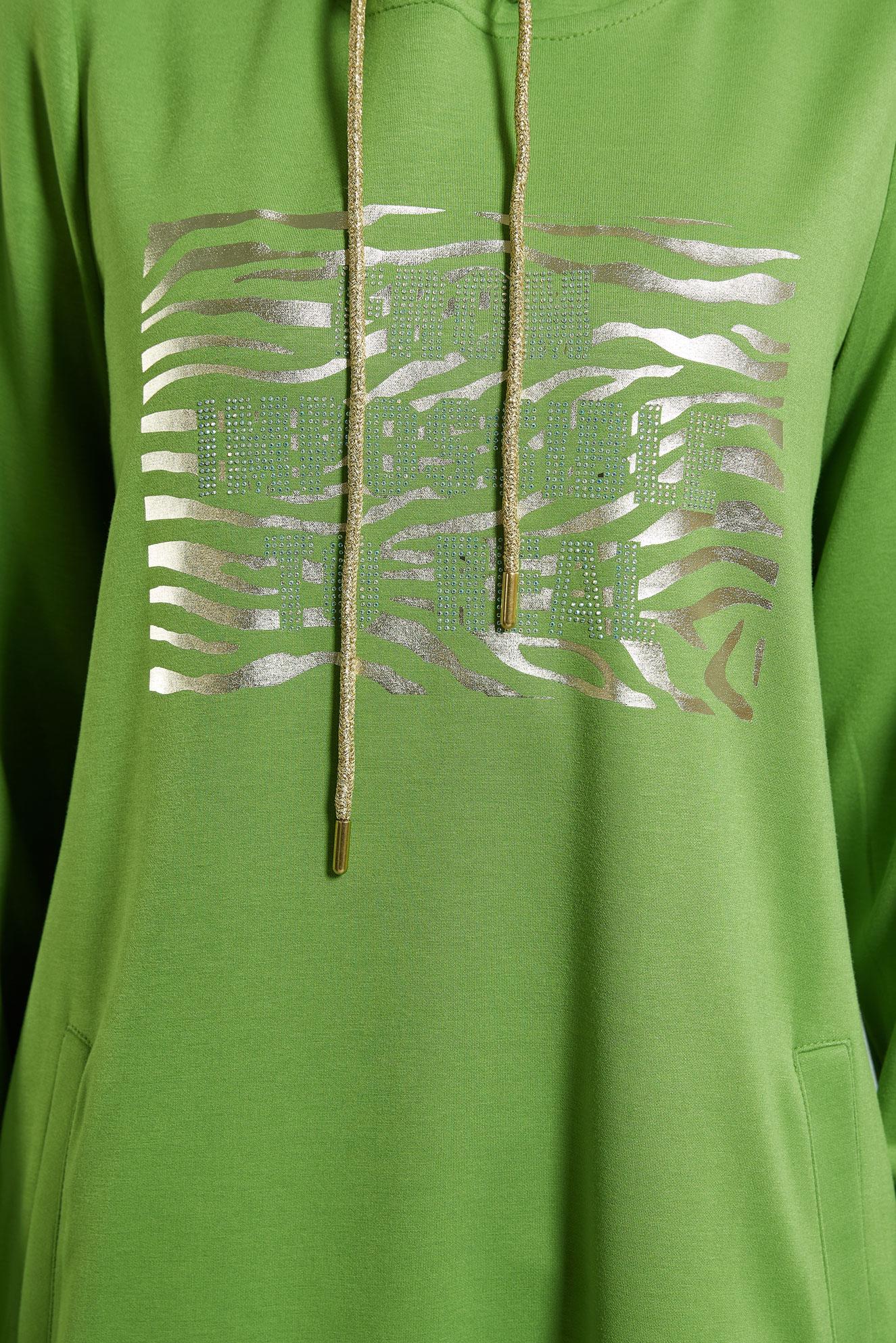 Tesettür giyim YEŞİL BASKILI EŞOFMAN TUNİK 45111
