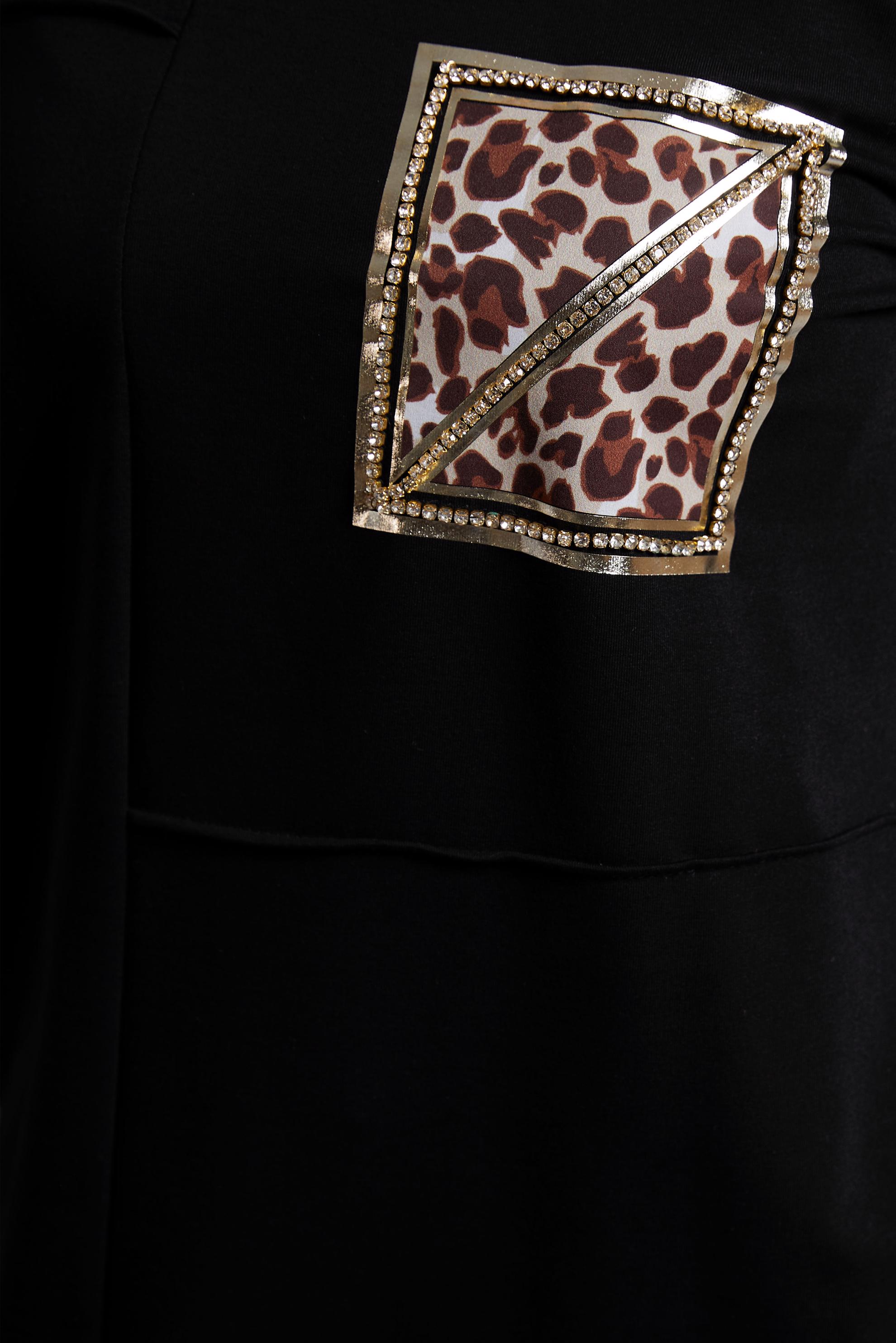 Hijab clothing BLACK PRINTED TRACKSUIT TUNIC 45112