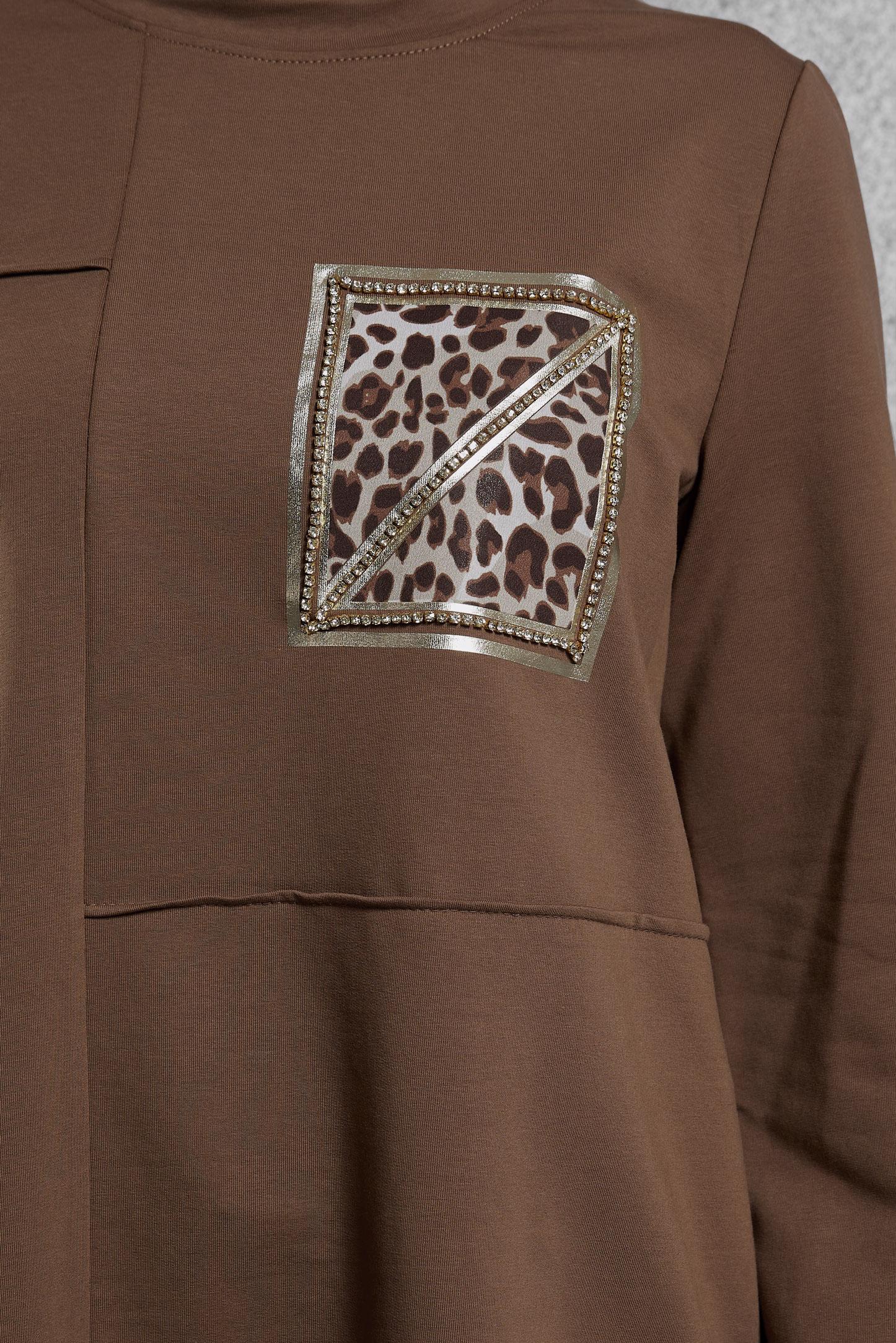 Vêtements hijab BRUN TUNIQUE DE SURVÊTEMENT IMPRIMÉE 45112