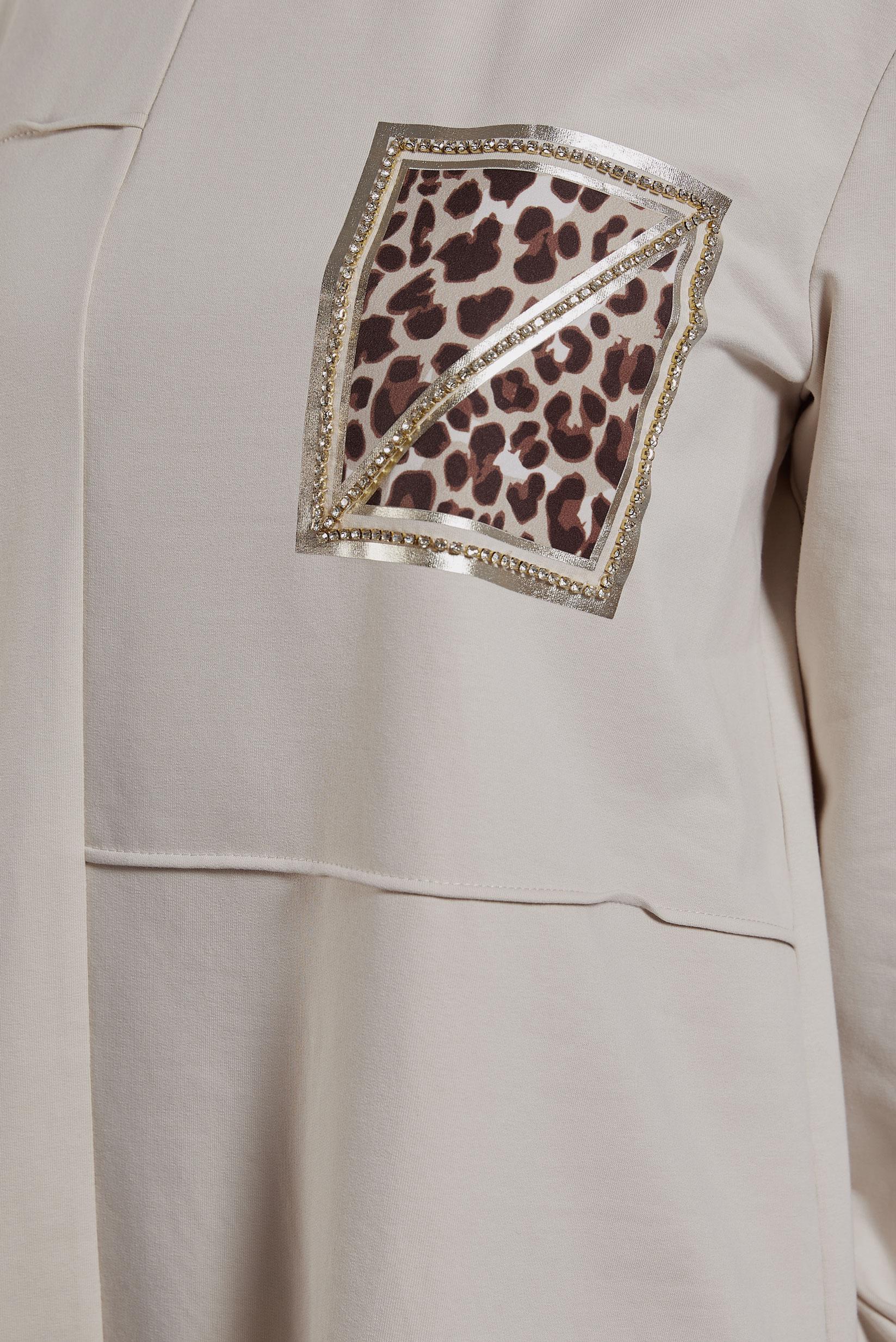 Hijab clothing BEIGE PRINTED TRACKSUIT TUNIC 45112