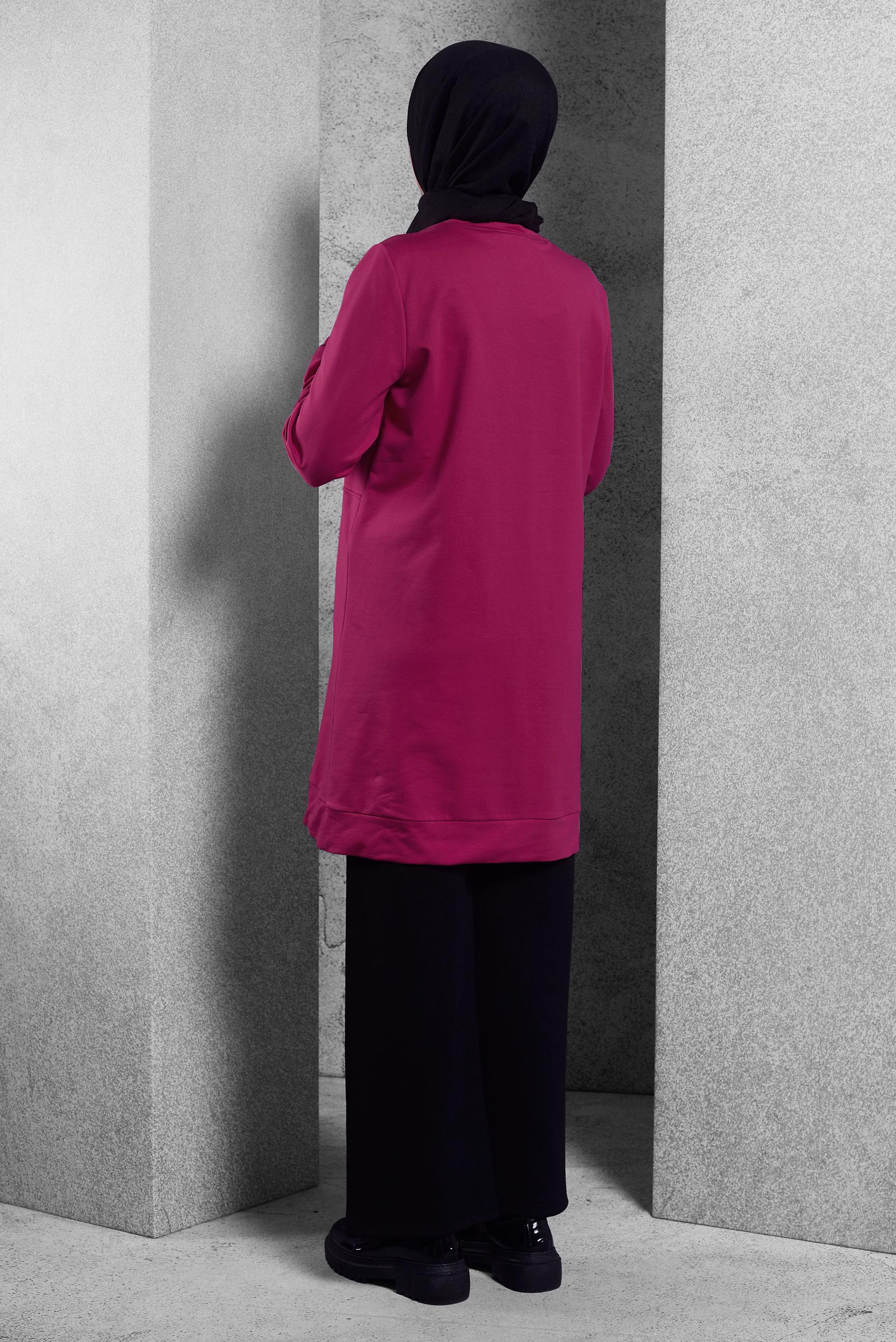 Vêtements hijab FUCHSIA TUNIQUE DE SURVÊTEMENT IMPRIMÉE 45112