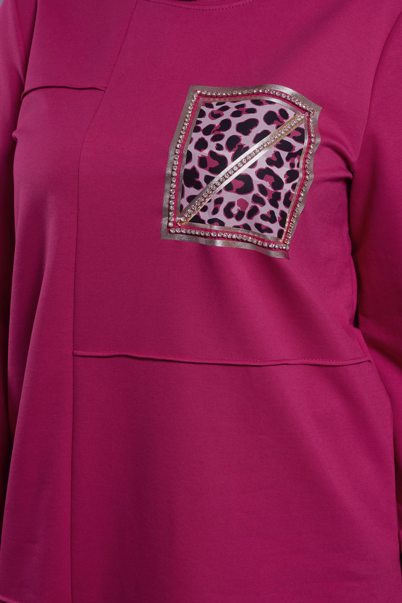 Vêtements hijab FUCHSIA TUNIQUE DE SURVÊTEMENT IMPRIMÉE 45112