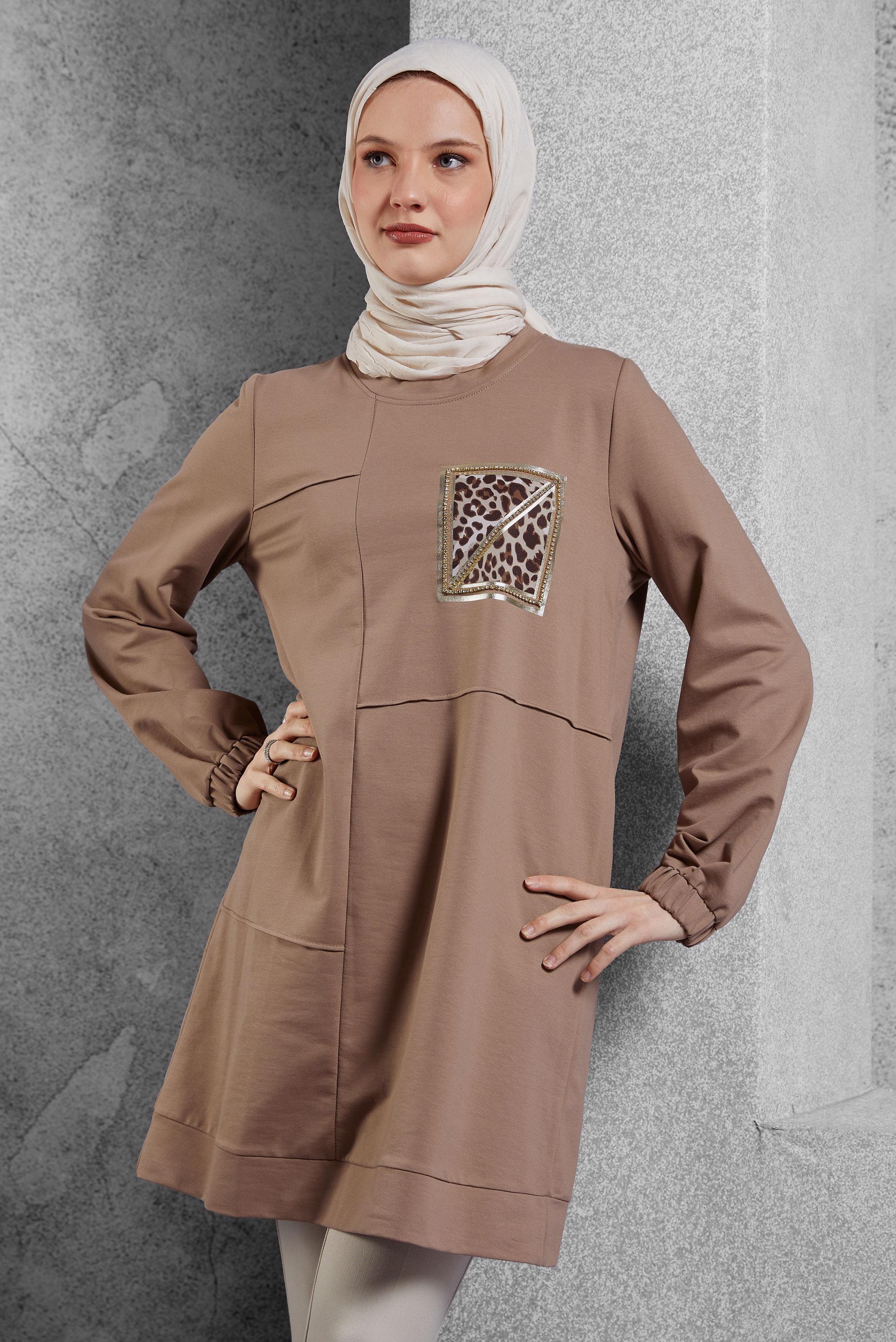 Vêtements hijab VISON TUNIQUE DE SURVÊTEMENT IMPRIMÉE 45112