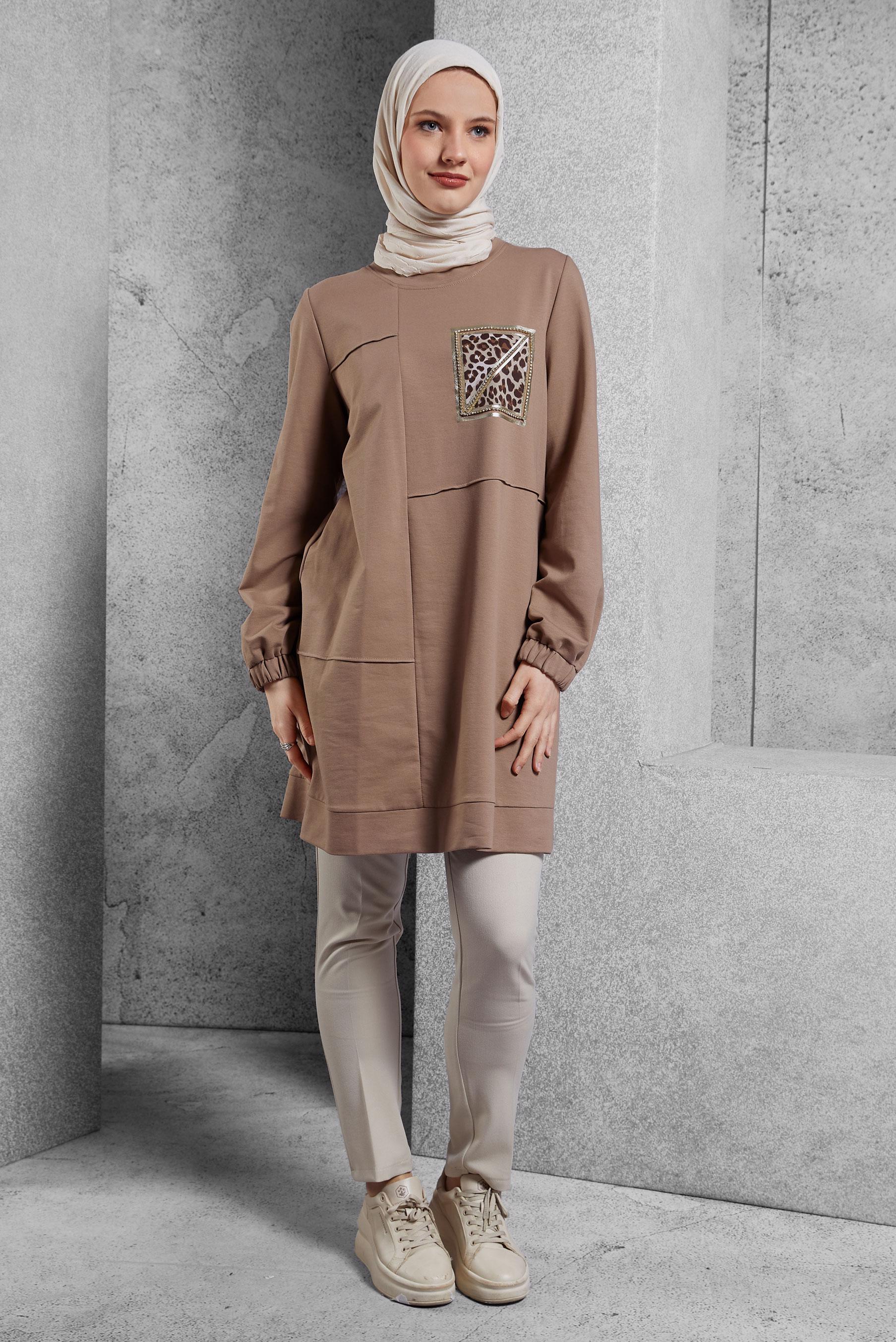 Vêtements hijab VISON TUNIQUE DE SURVÊTEMENT IMPRIMÉE 45112