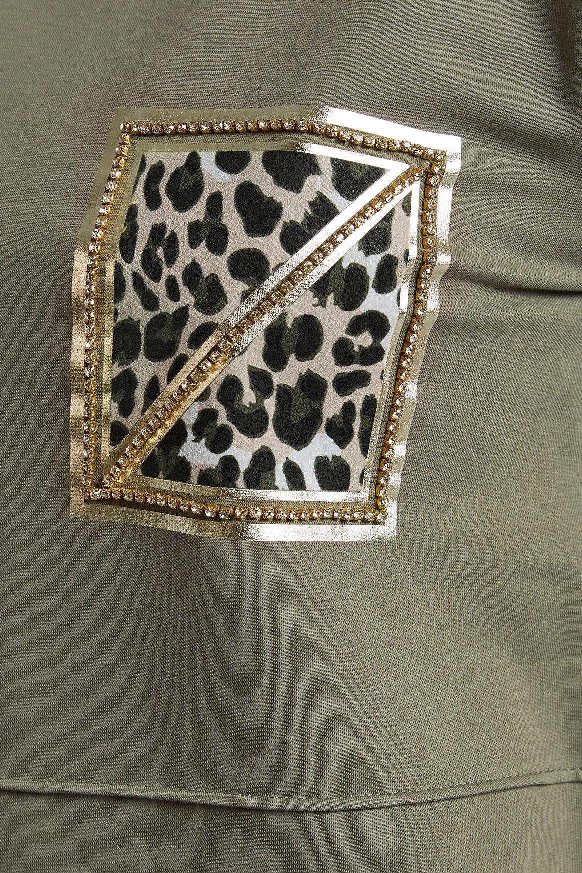 Vêtements hijab VERT TUNIQUE DE SURVÊTEMENT IMPRIMÉE 45112