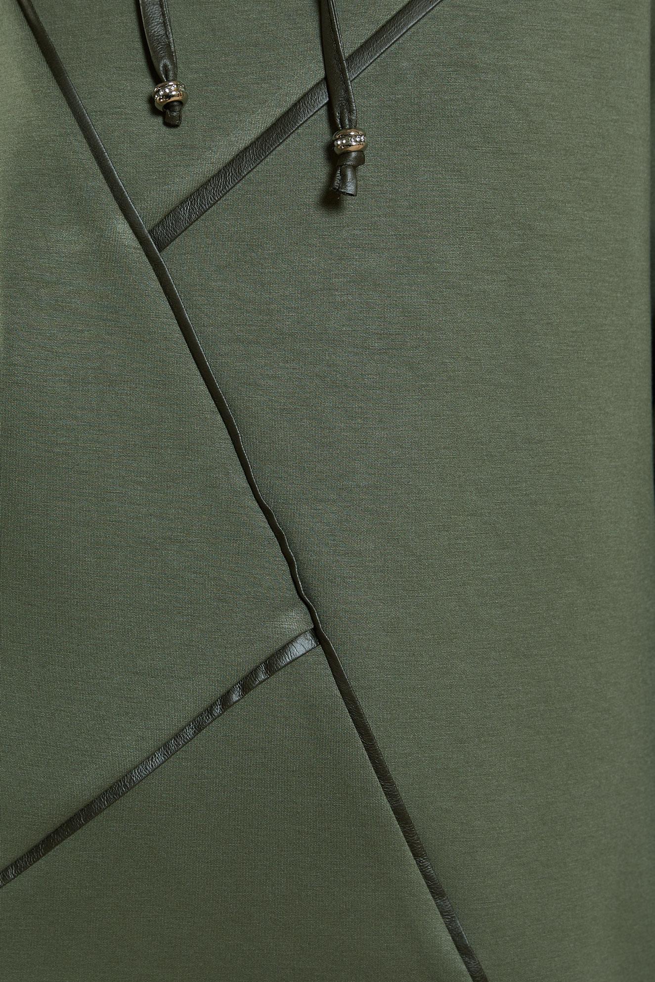 Tesettür giyim HAKİ KAPÜŞONLU EŞOFMAN TUNİK 45113