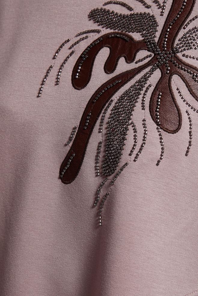 Tesettür giyim VİZON DESENLİ EŞOFMAN TUNİK 45114 - ALVİNA