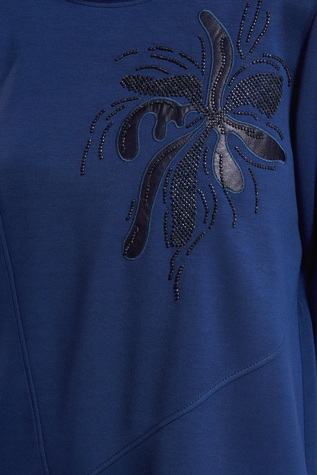 Hijab clothing NAVY BLUE PATTERNED TRACKSUIT TUNIC 45114