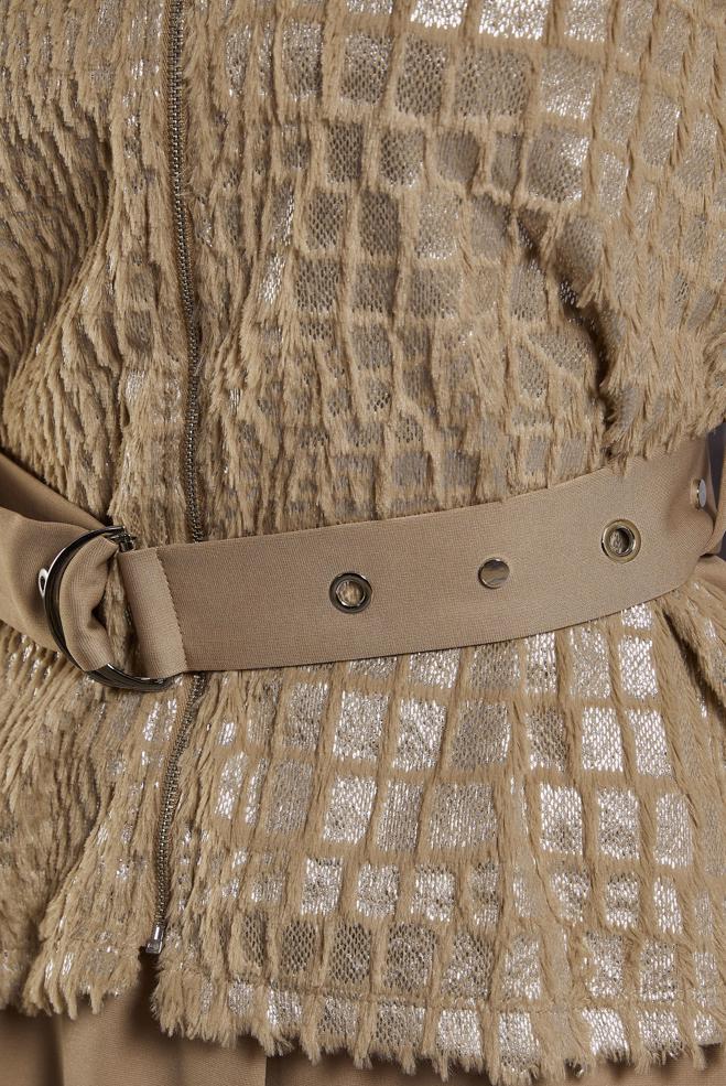 Vêtements hijab BRUN ENSEMBLE DE SURVÊTEMENT AVEC JUPE CEINTURÉE 45127 - ALVİNA