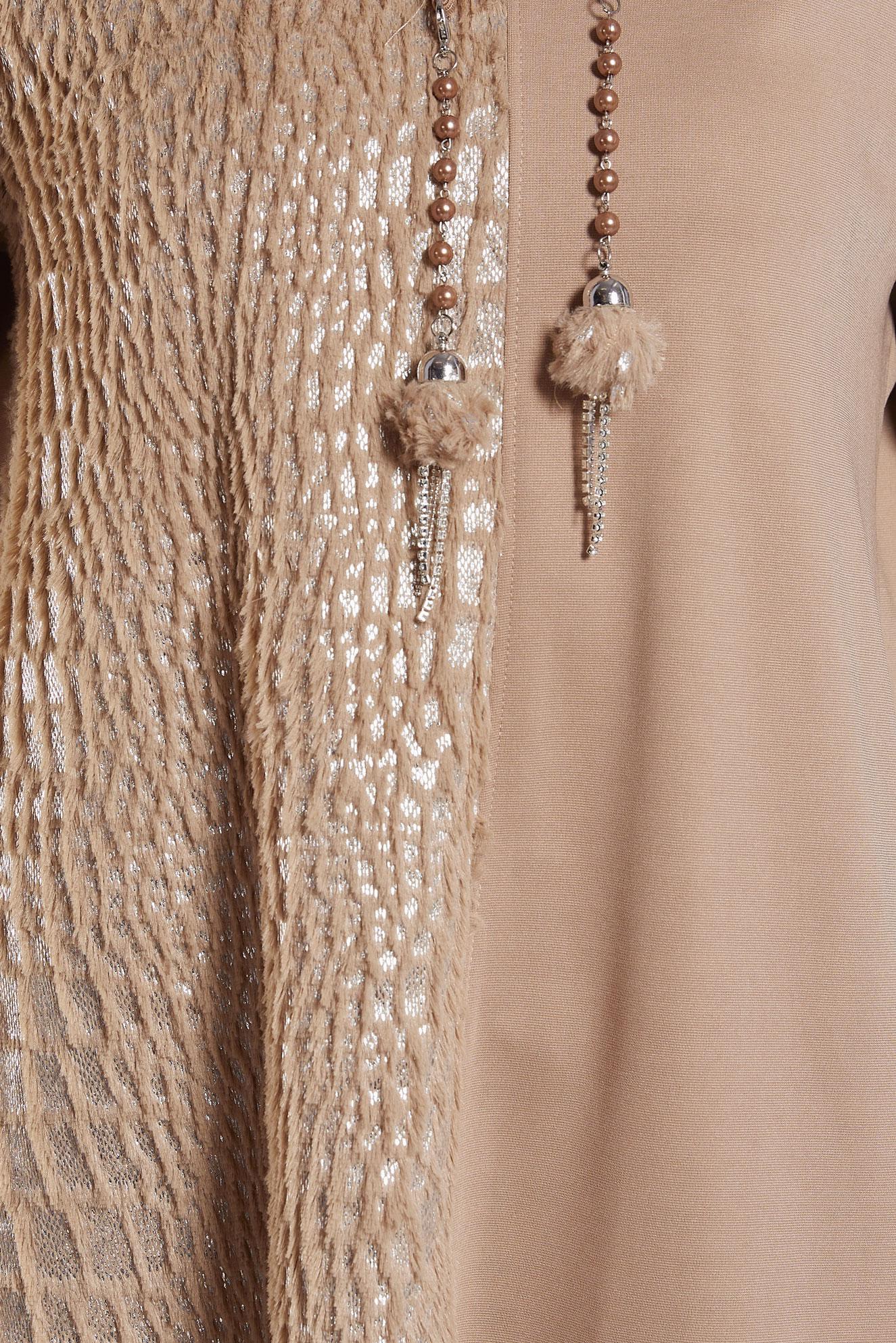 Tesettür giyim KAHVE PANTOLONLU EŞOFMAN TAKIM 45128