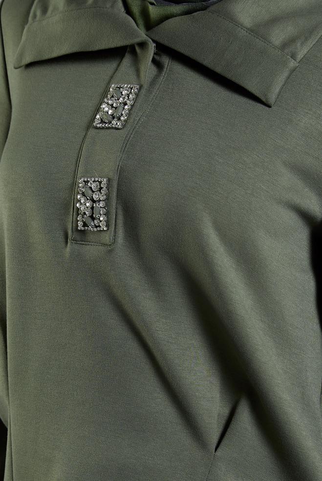 Vêtements hijab KAKI ENSEMBLE DE SURVÊTEMENT À JUPE 45131 - ALVİNA