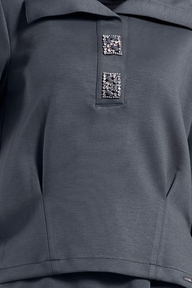 Vêtements hijab GRIS ENSEMBLE DE SURVÊTEMENT À JUPE 45131 - ALVİNA