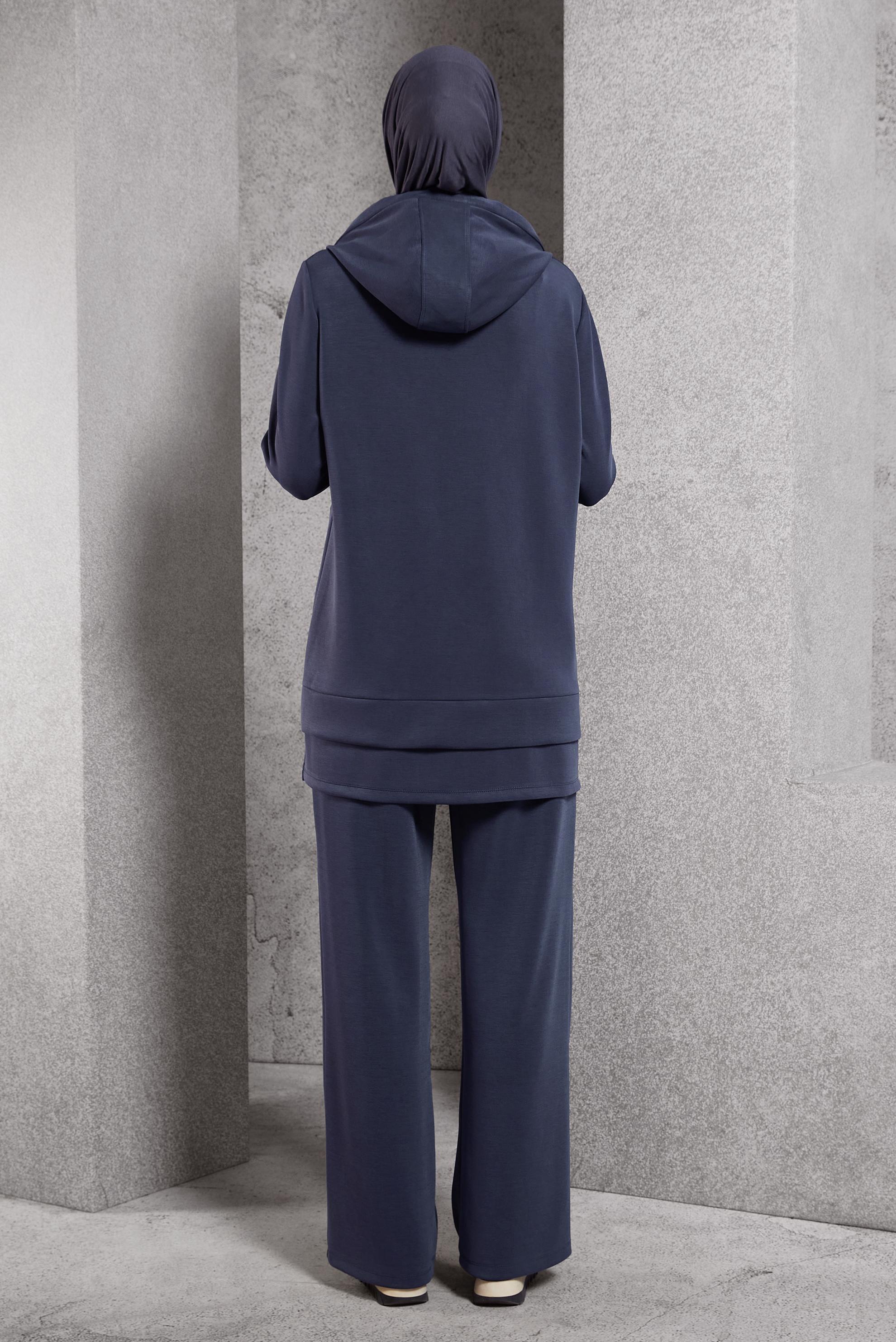 Tesettür giyim GRİ PANTOLONLU EŞOFMAN TAKIM 45132