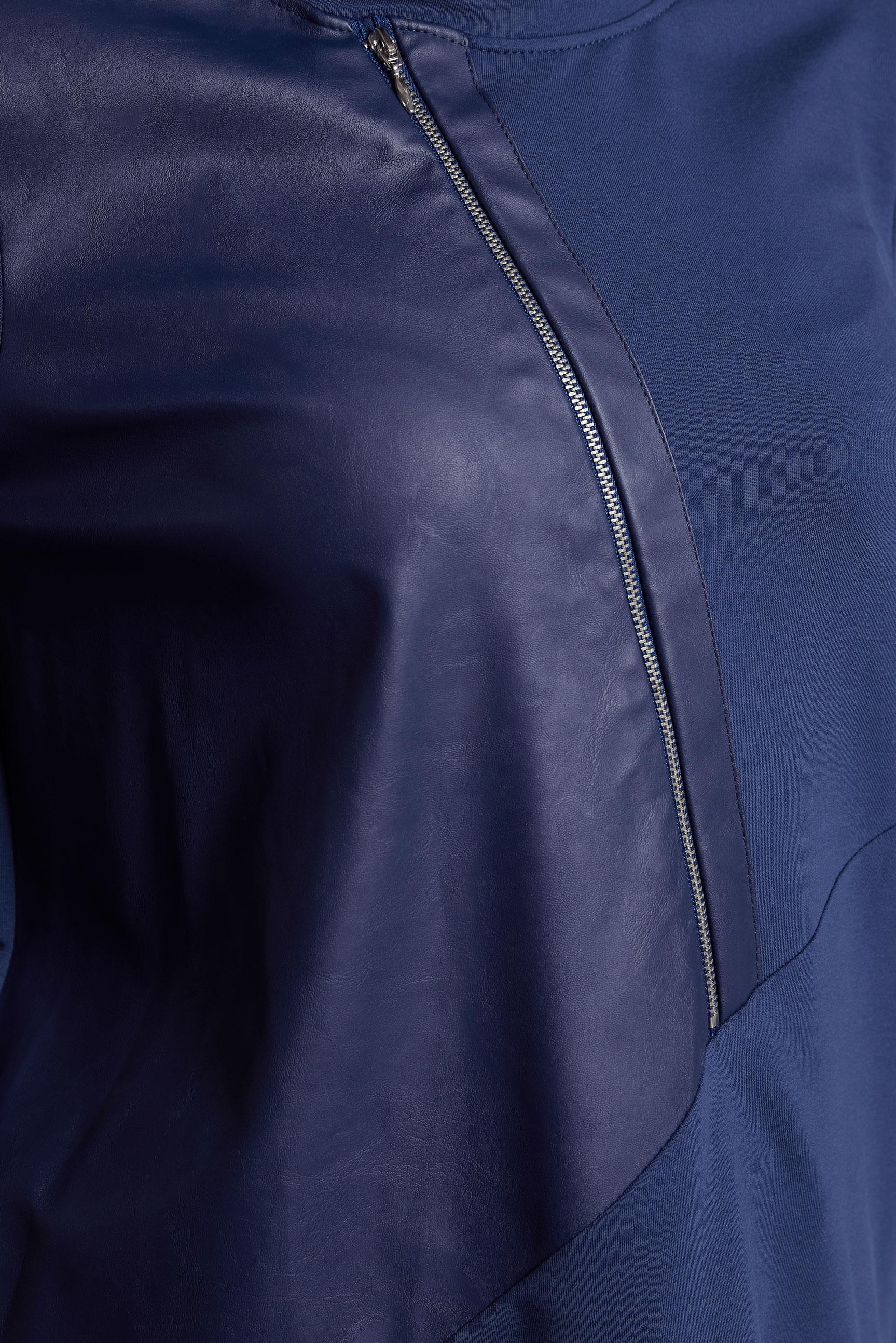 Vêtements hijab BLEU MARINE TUNIQUE DE SURVÊTEMENT AVEC DÉTAIL ZIP 45133