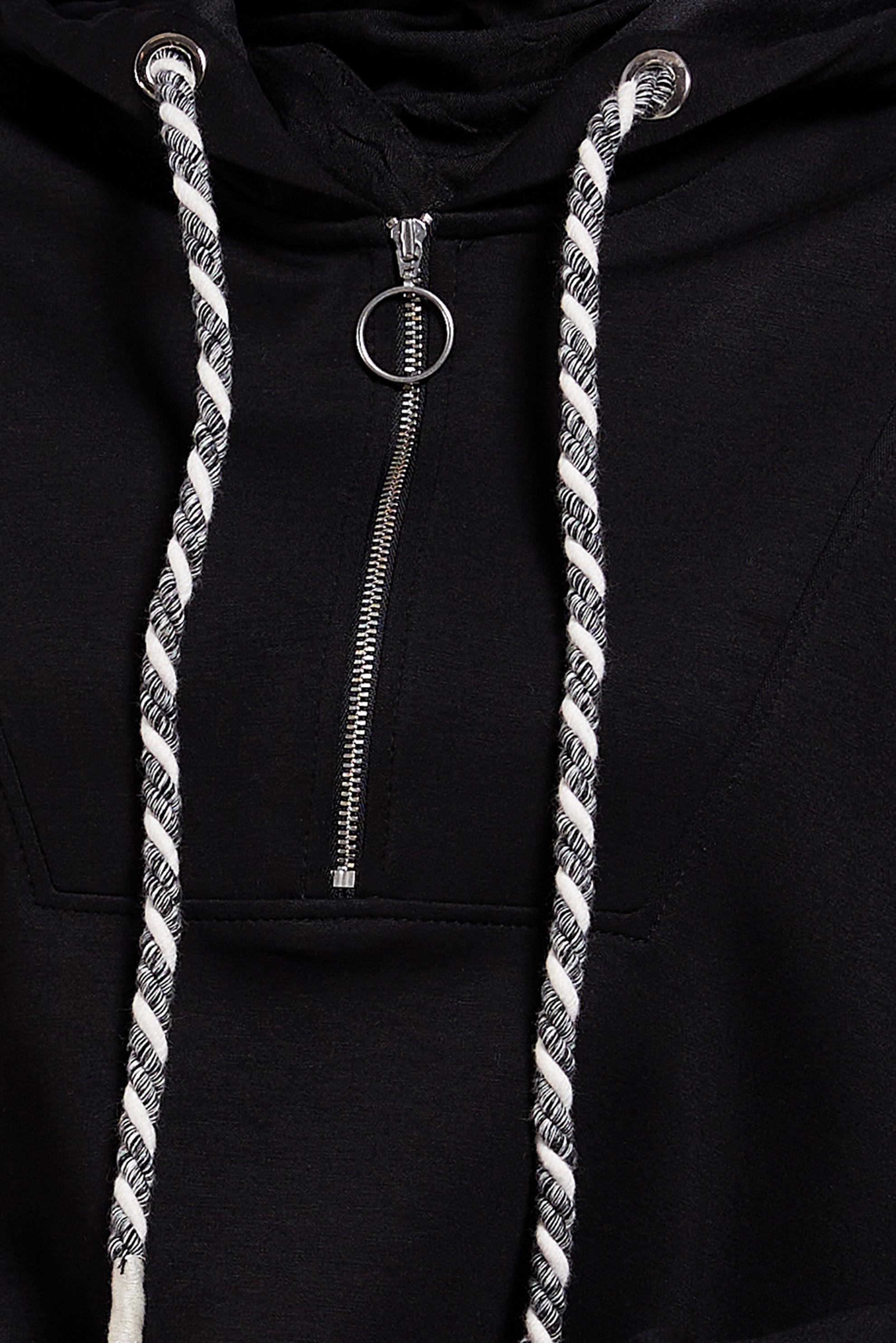 Hijab clothing BLACK HOODED TRACKSUIT SET 45134