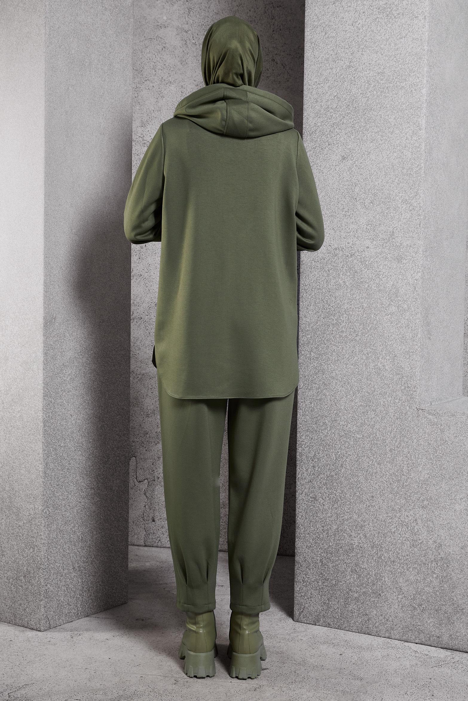Hijab clothing KHAKI HOODED TRACKSUIT SET 45134