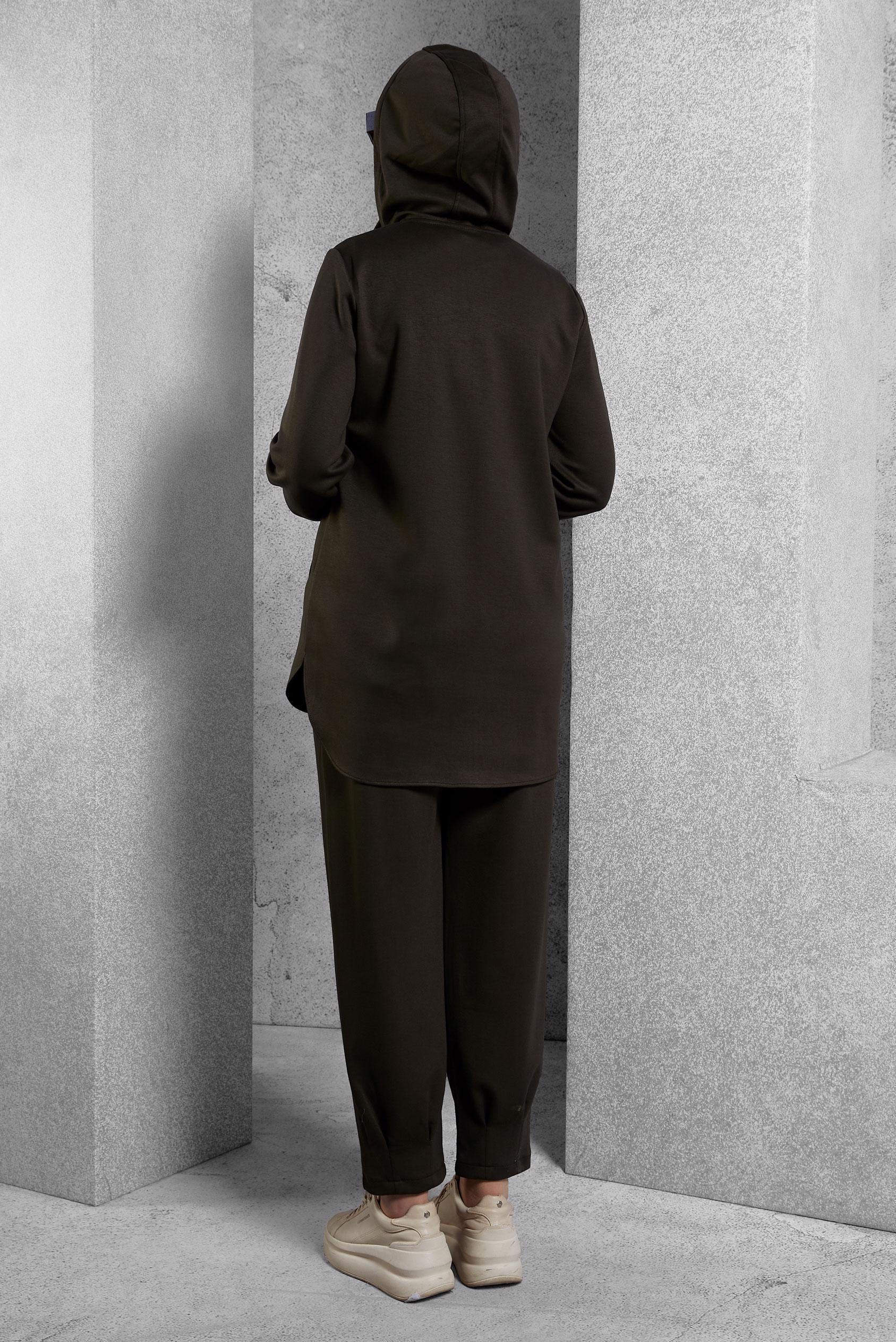 Vêtements hijab BRUN ENSEMBLE DE SURVÊTEMENT À CAPUCHE 45134