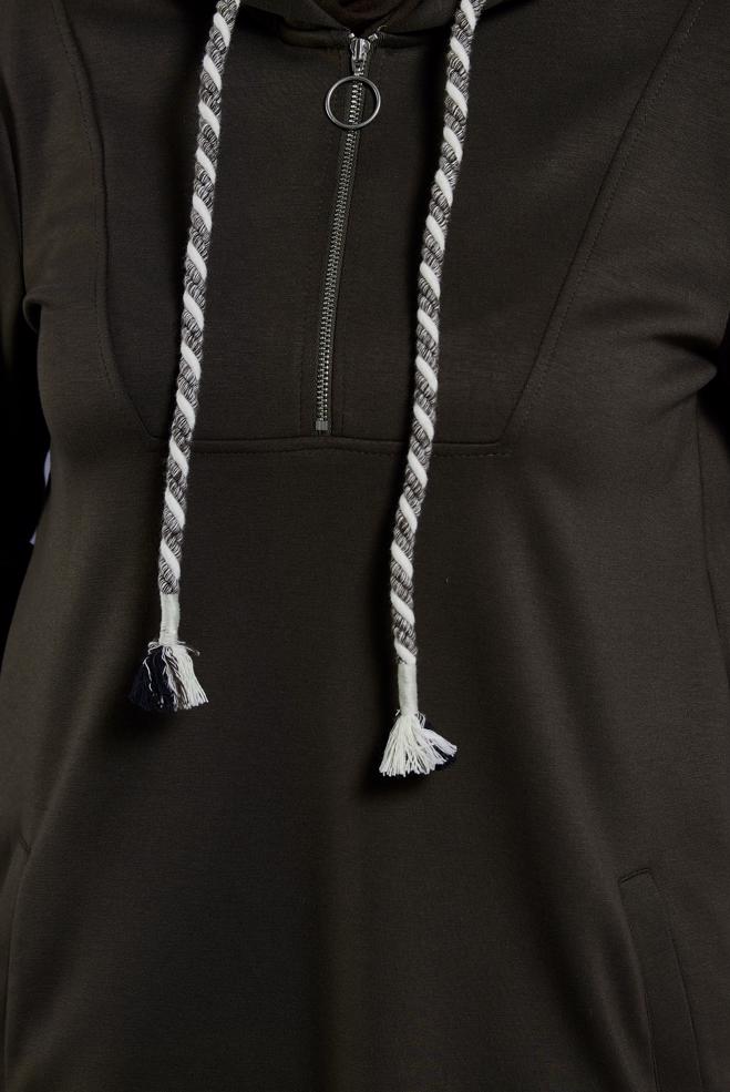 Vêtements hijab BRUN ENSEMBLE DE SURVÊTEMENT À CAPUCHE 45134 - ALVİNA