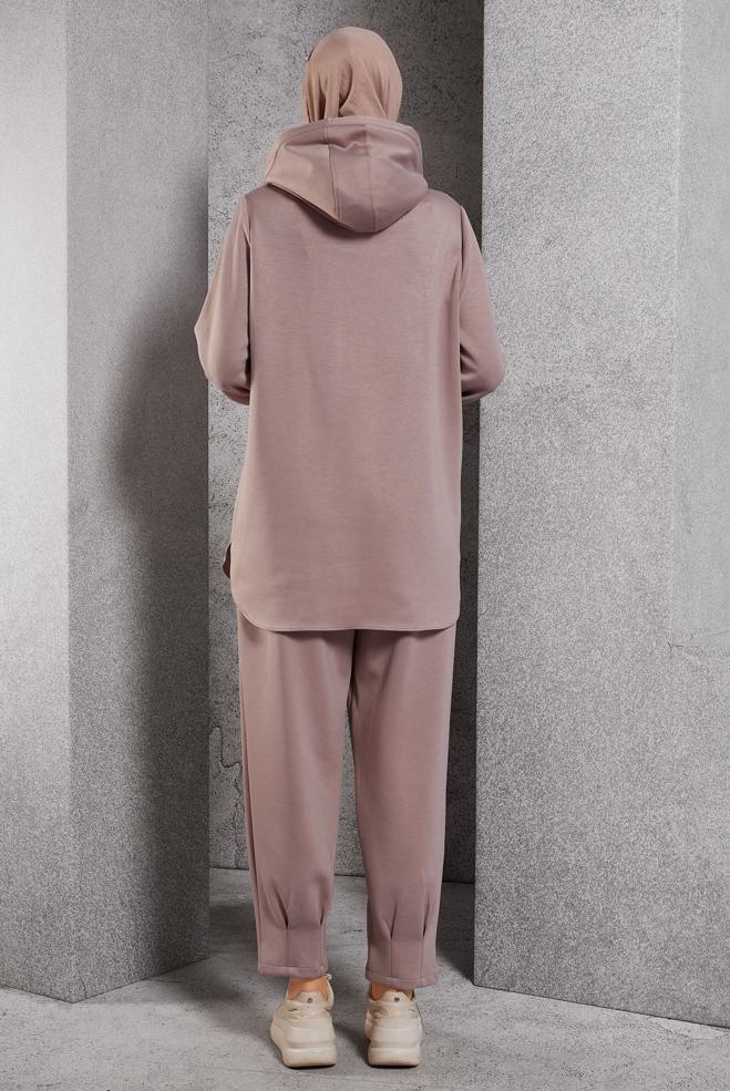 Vêtements hijab VISON ENSEMBLE DE SURVÊTEMENT À CAPUCHE 45134 - ALVİNA