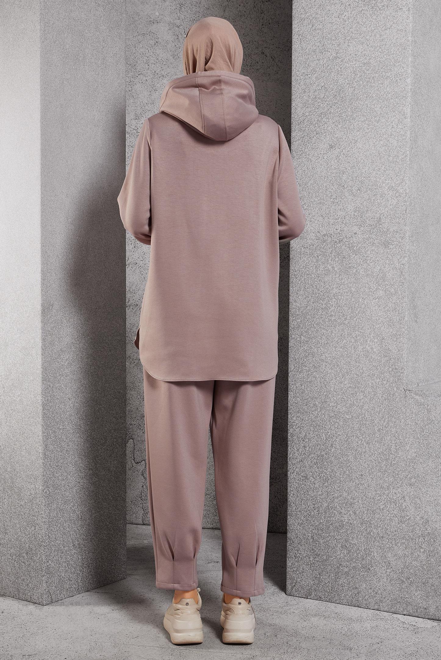 Hijab clothing MINK HOODED TRACKSUIT SET 45134